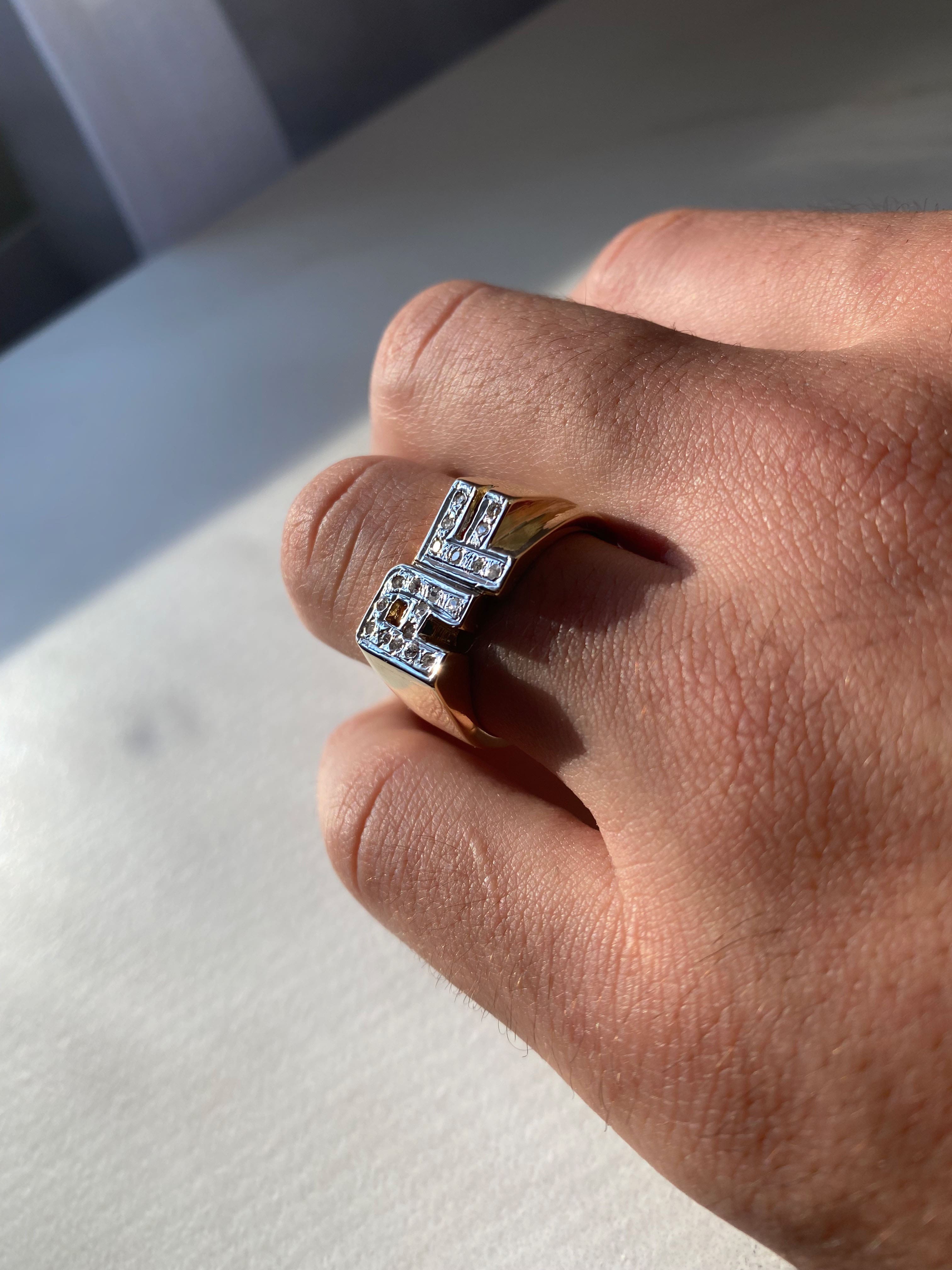 Men's initial Ring – Kimiya