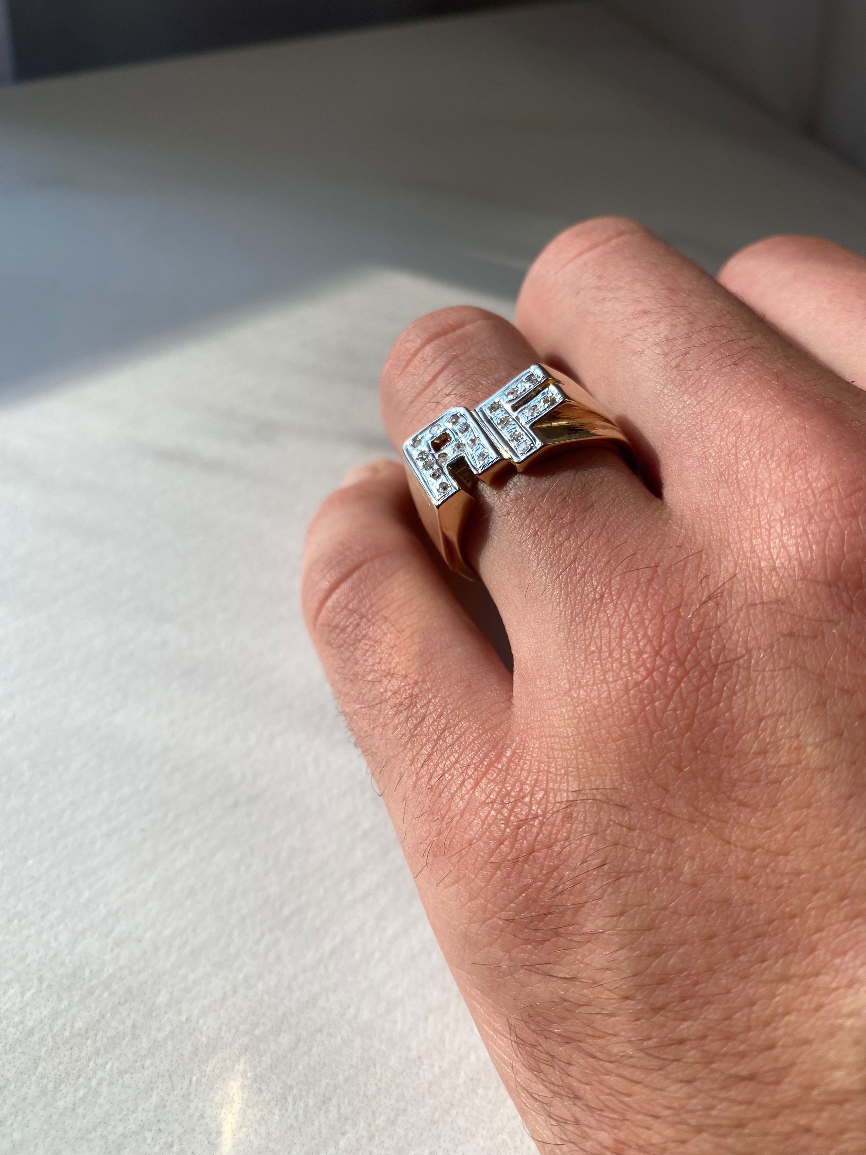 Men's initial Ring – Kimiya