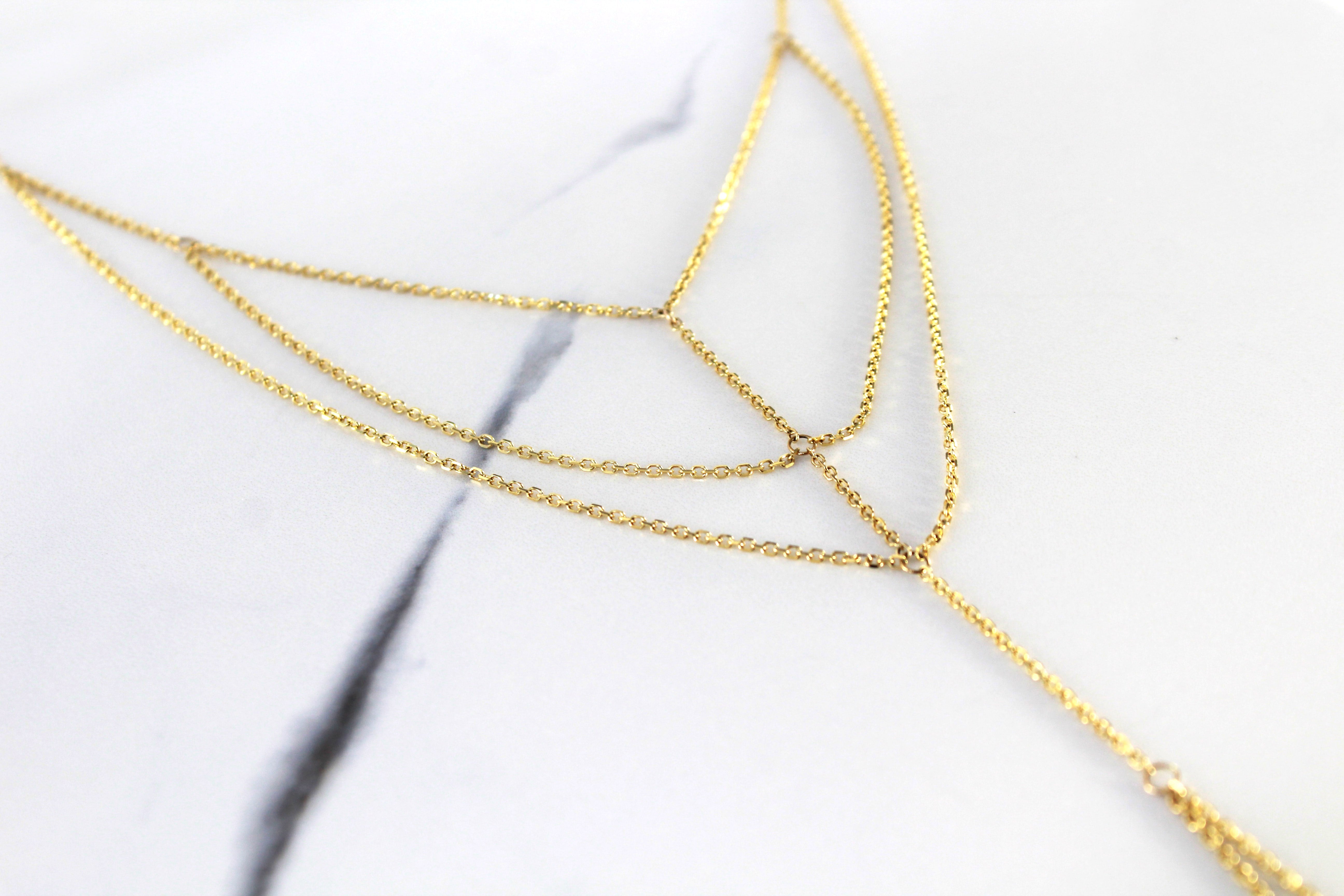14k Solid Gold Aliyah Foot Chain