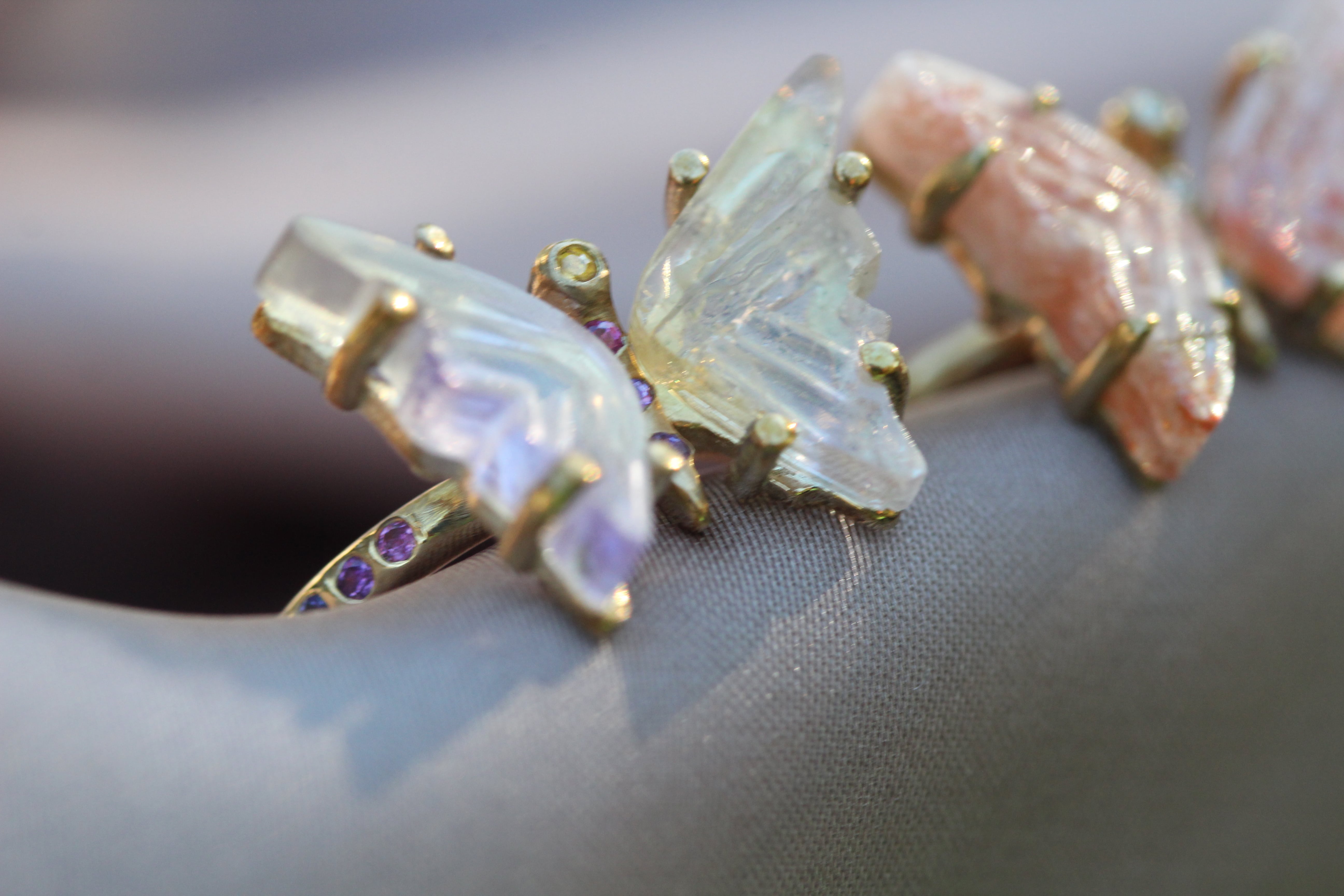 Ametrine Butterfly Ring