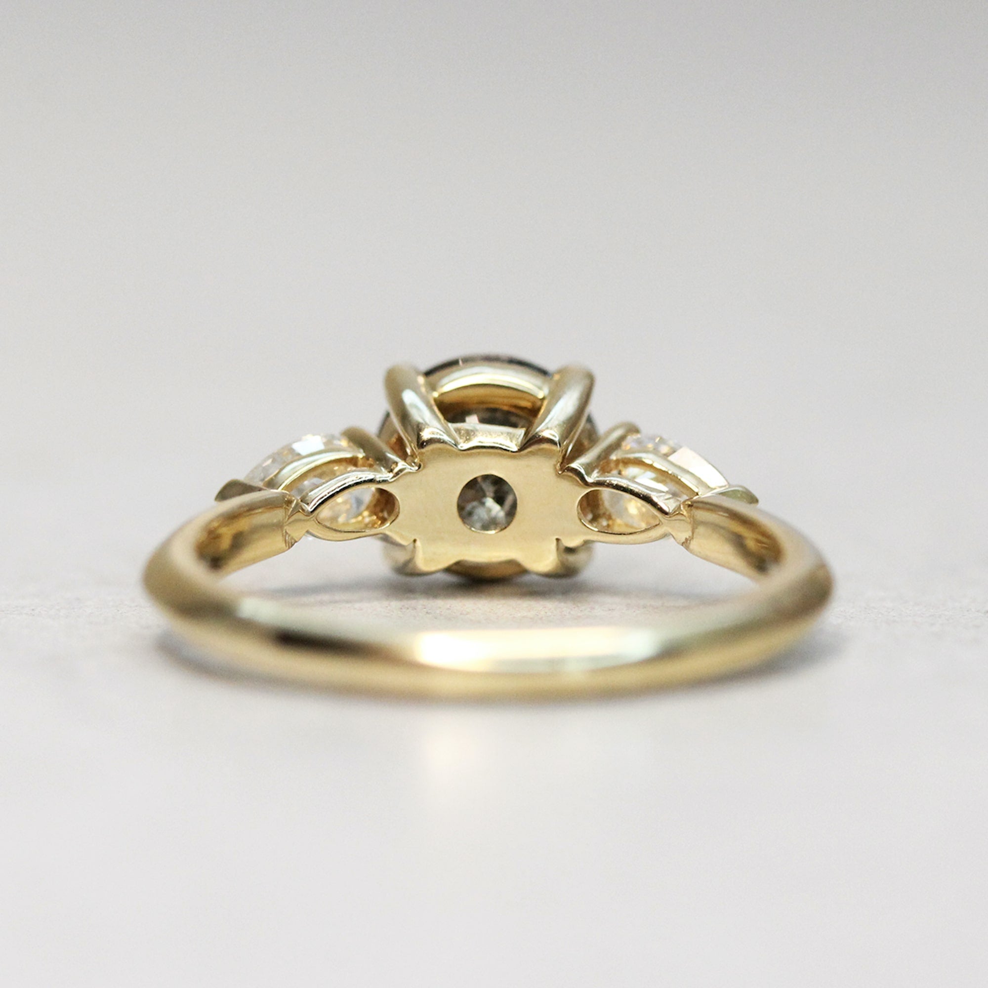 Salt & Pepper Diamond Custom Engagement Ring
