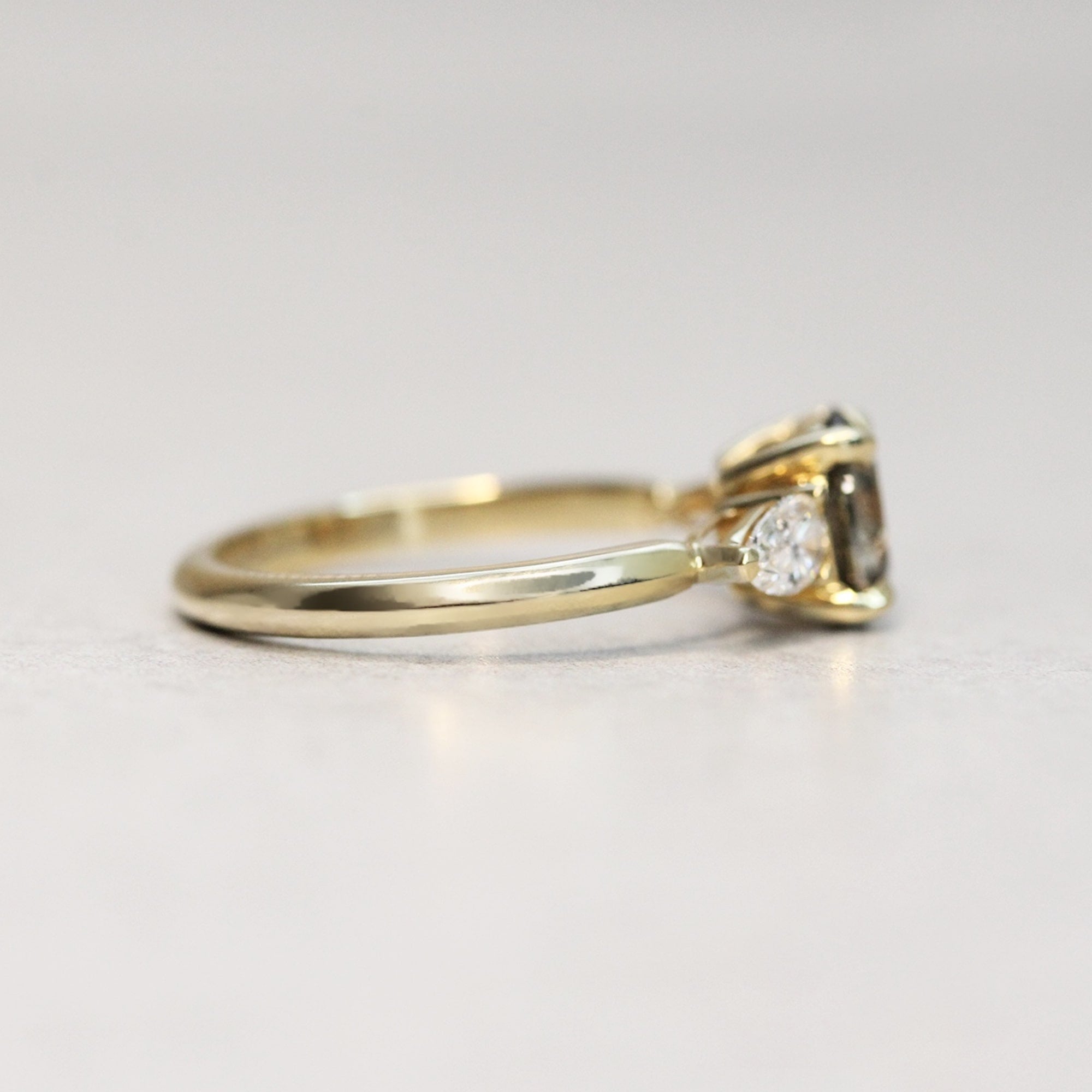 Salt & Pepper Diamond Custom Engagement Ring