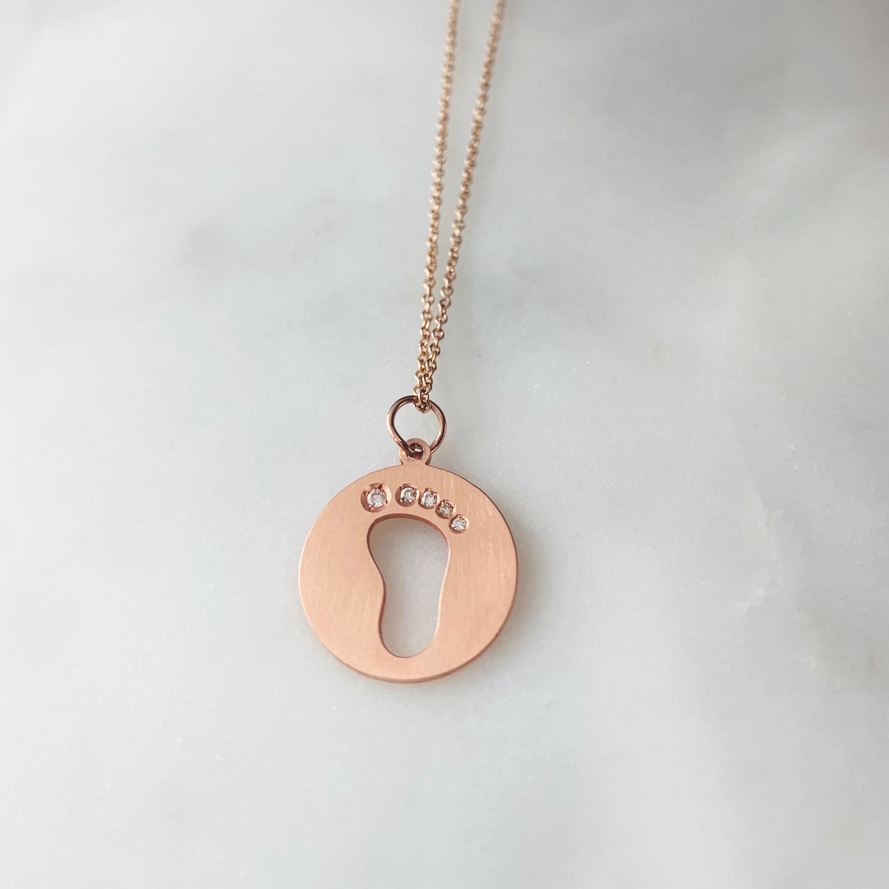 Baby Foot Diamond Necklace