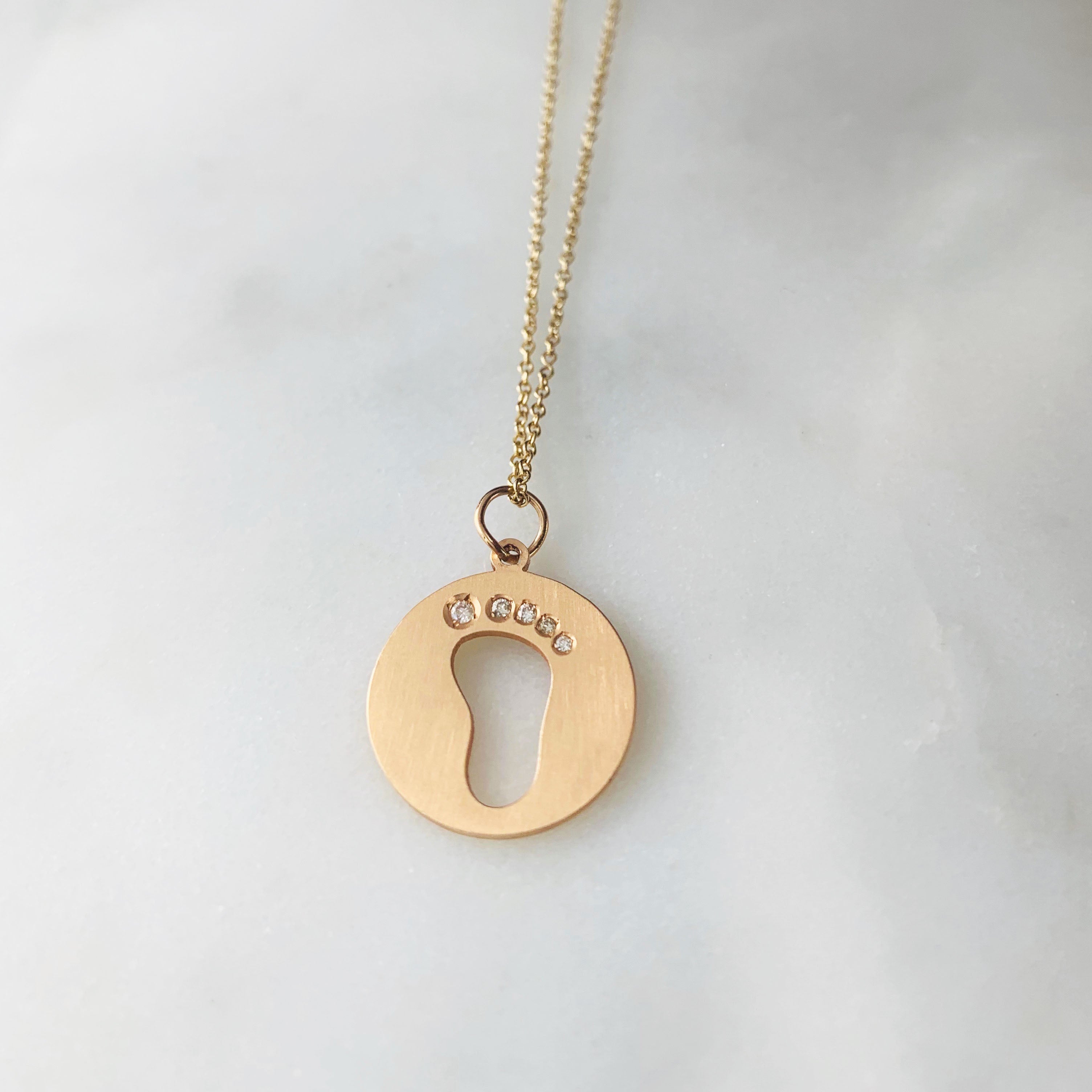 Baby Foot Diamond Necklace