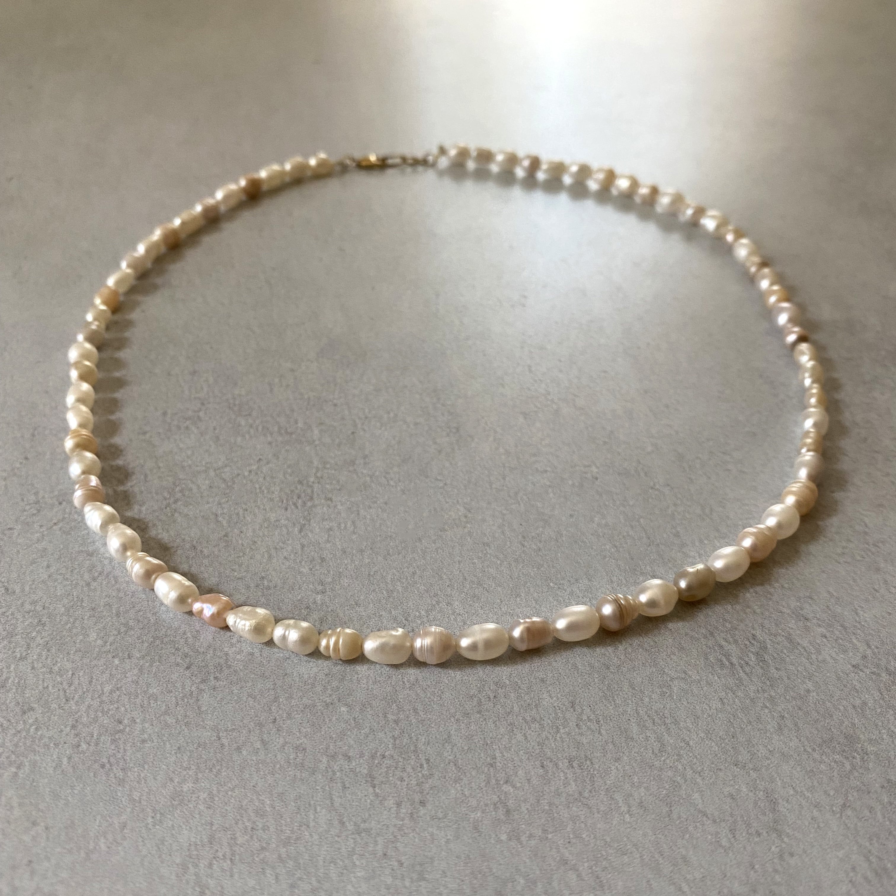 14k Biwa Freshwater Pearl Necklace