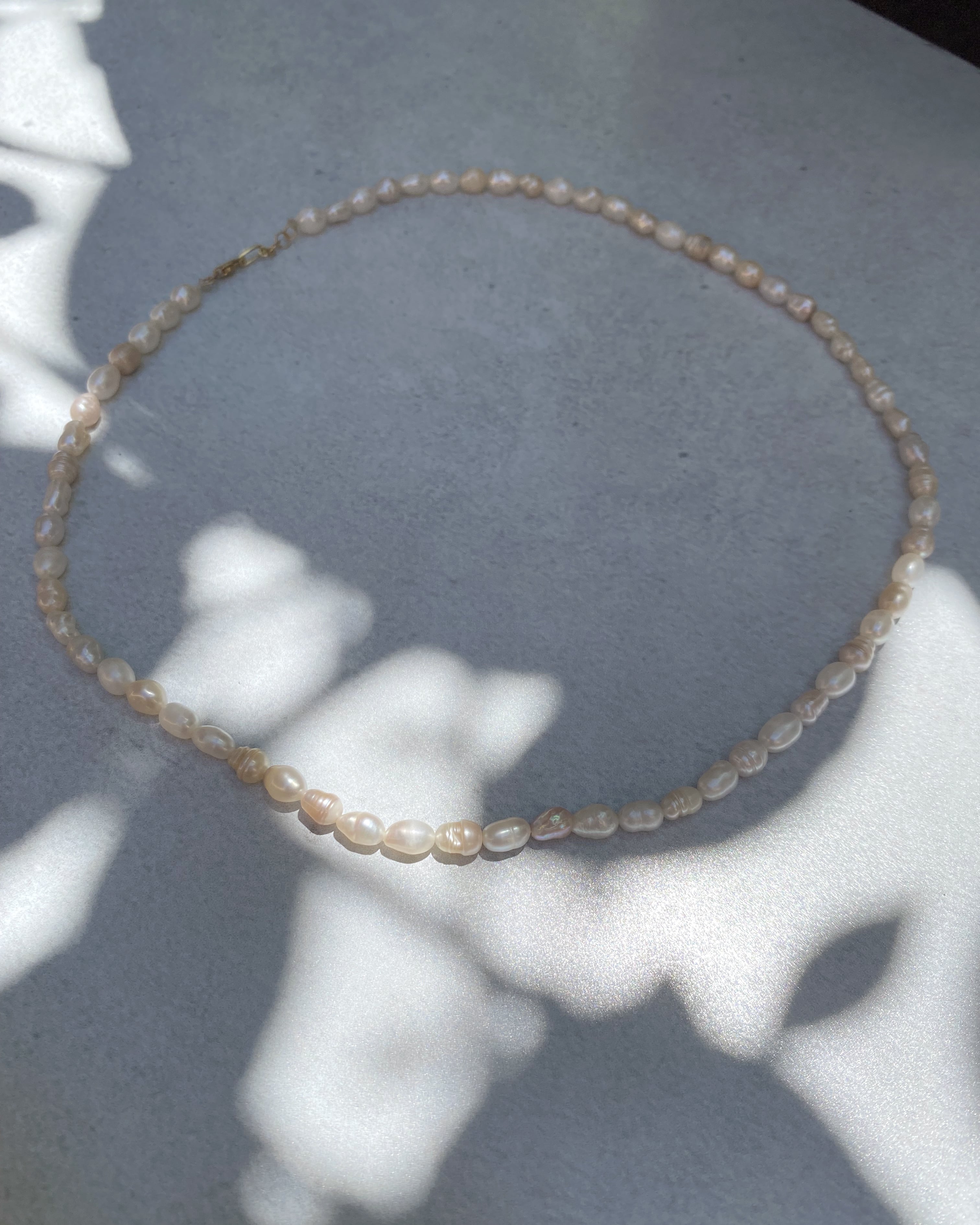 14k Biwa Freshwater Pearl Necklace