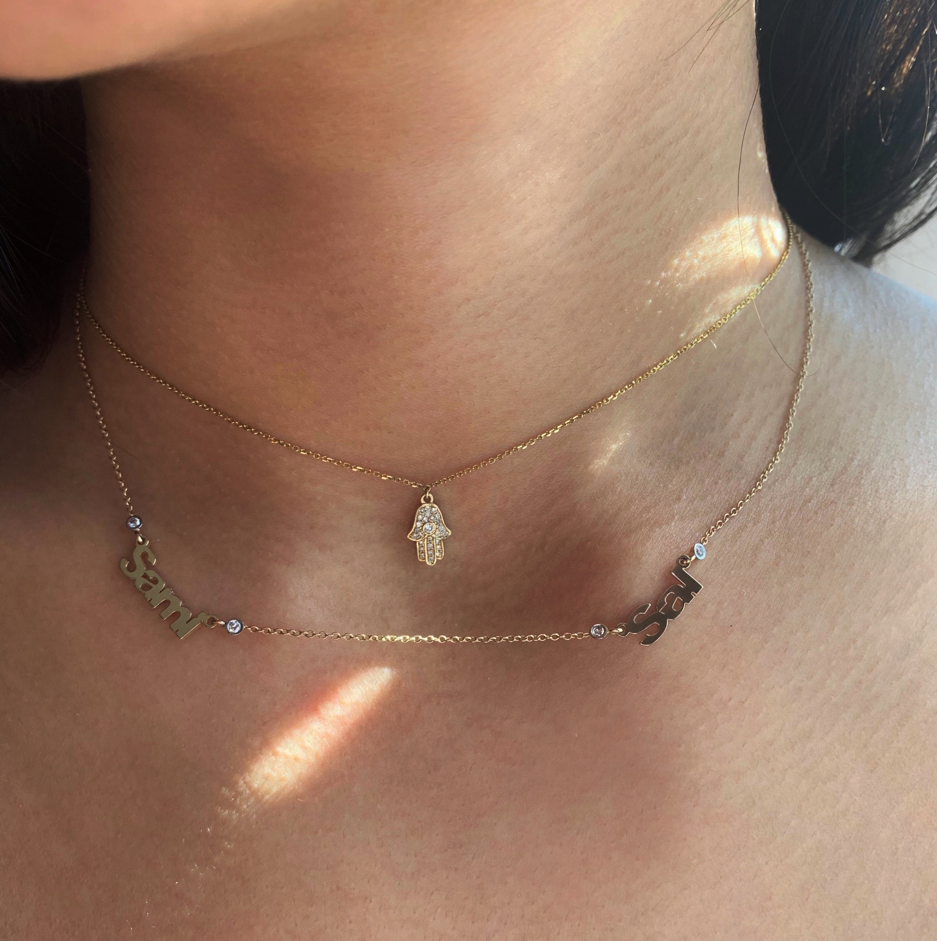 Two Name Diamond Necklace