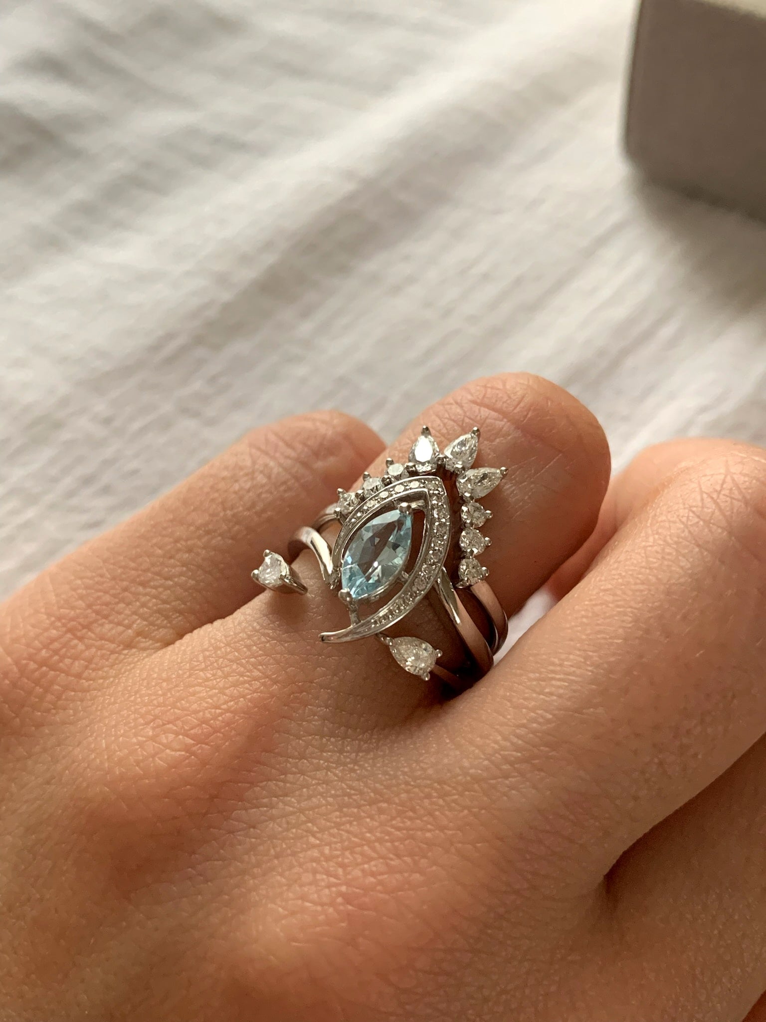 Diamond Chevron Custom Wedding Band