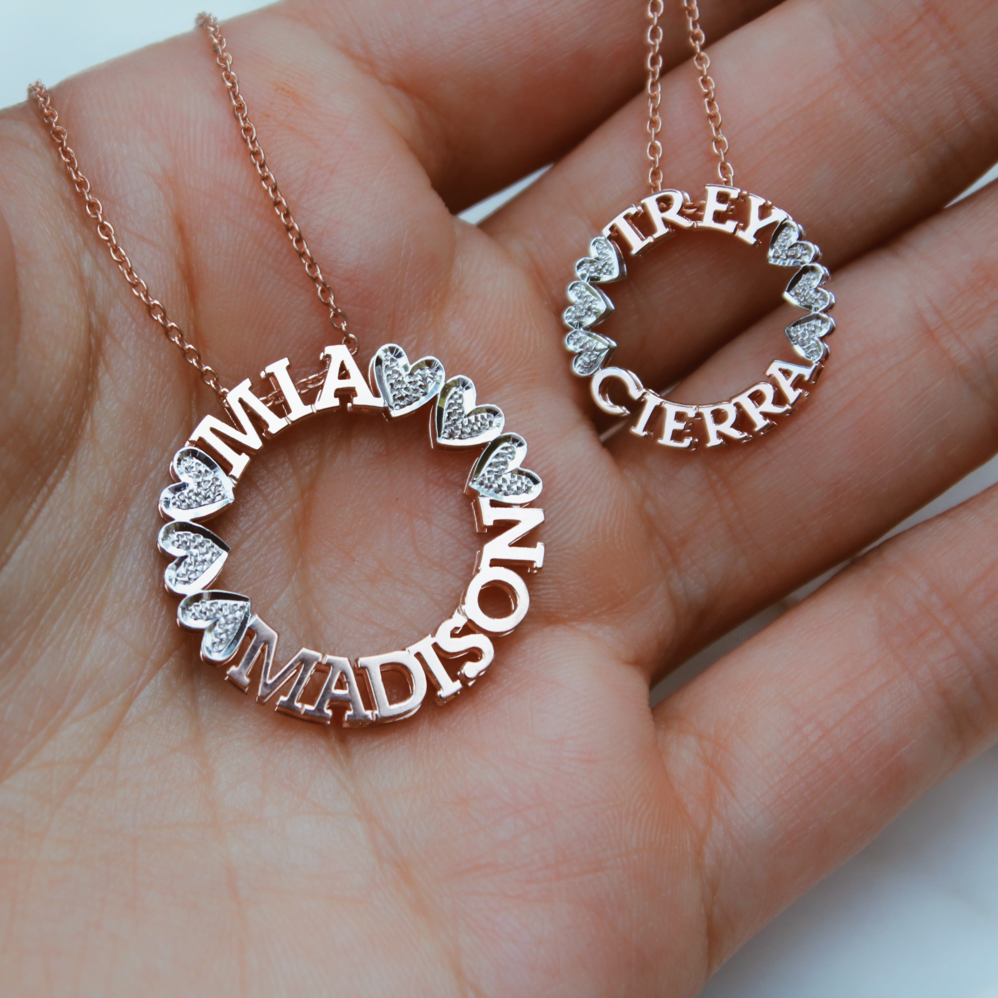 Mini Circle Name Necklace