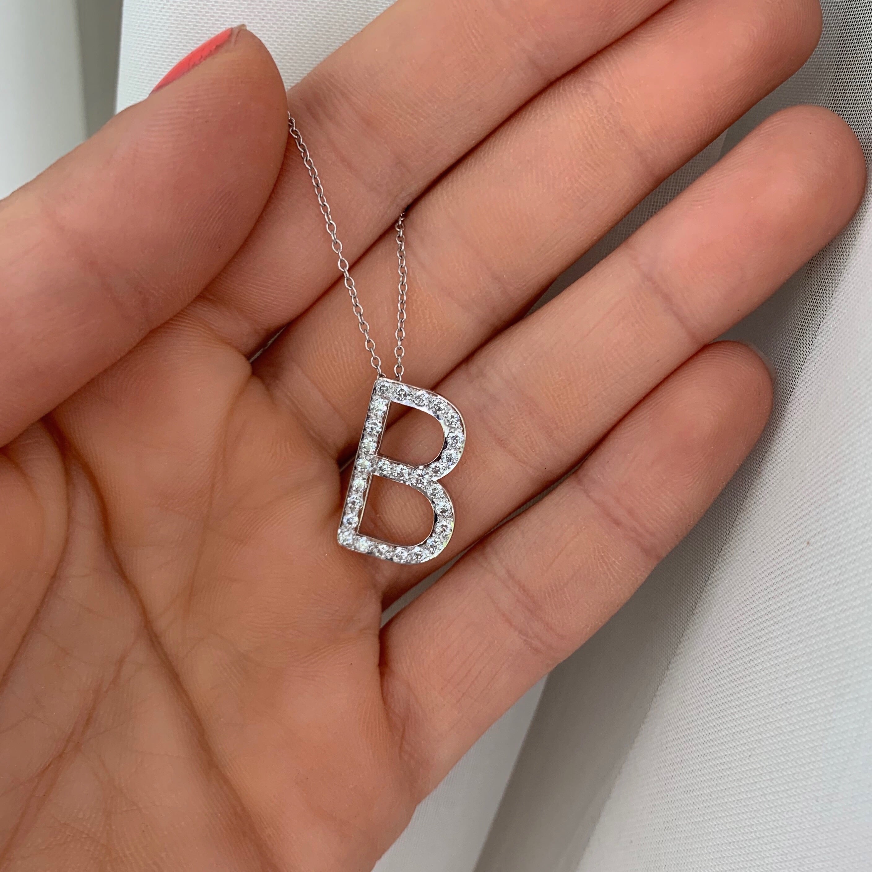 Diamond Initial Necklace