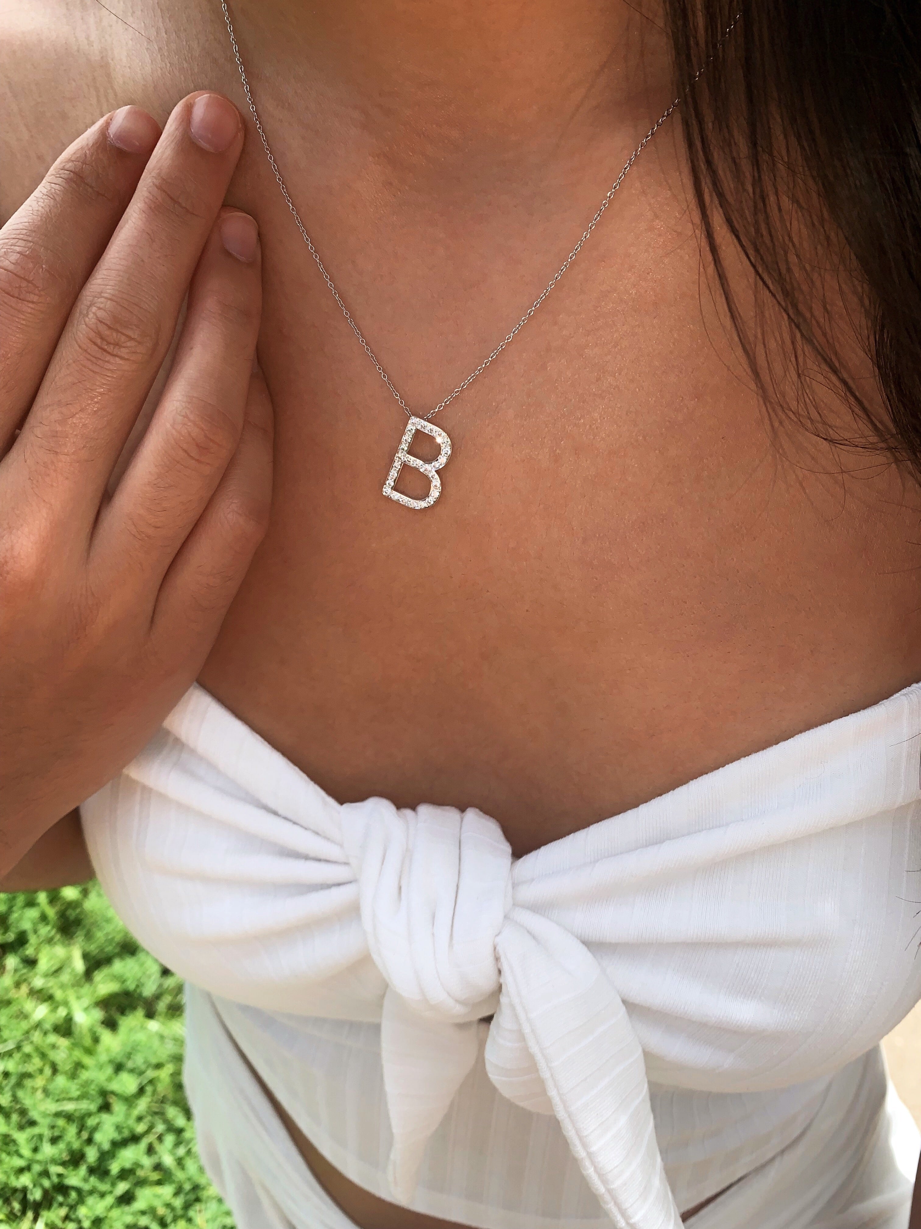 Diamond Initial Necklace