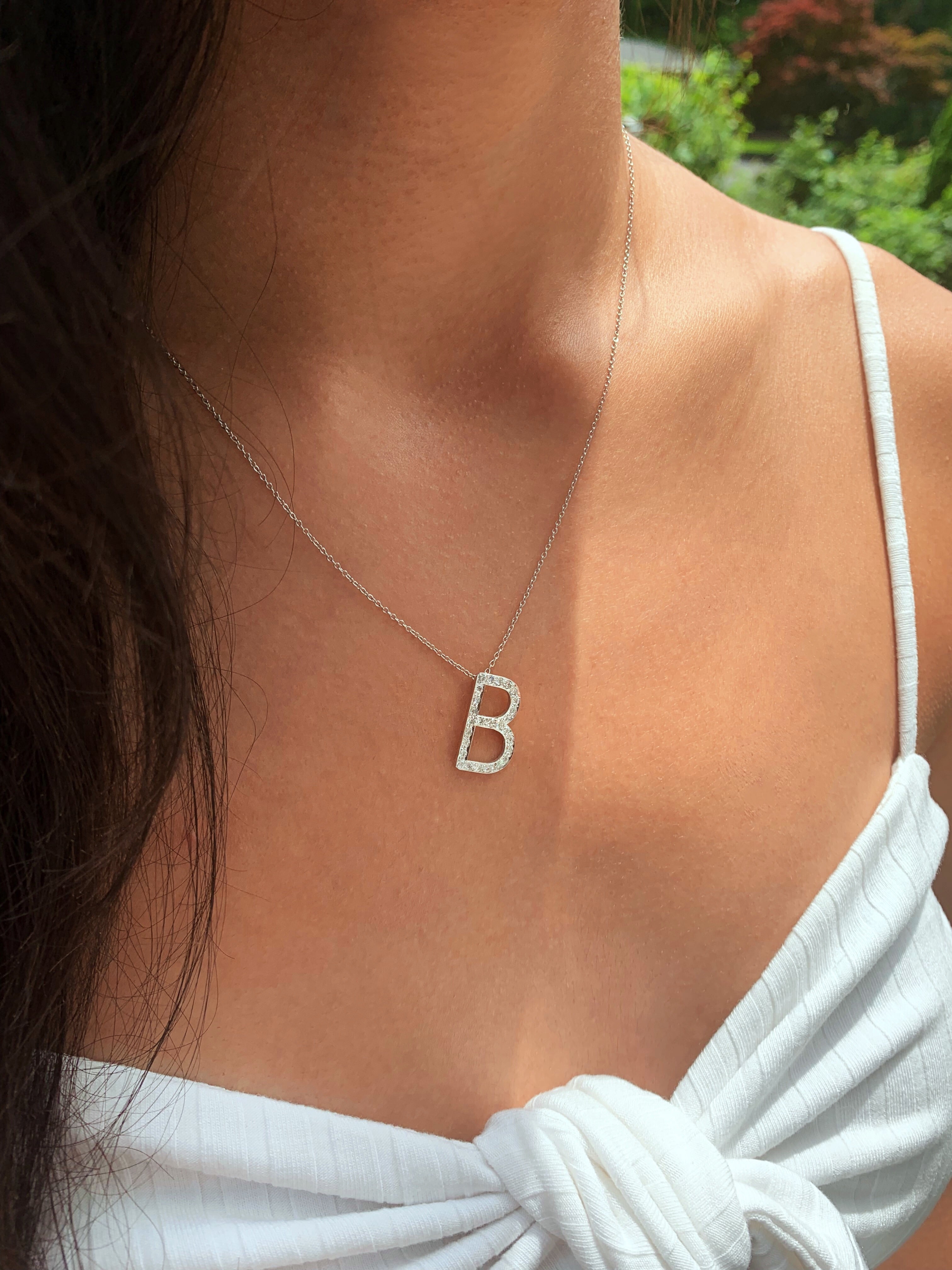 Diamond Initial Necklace