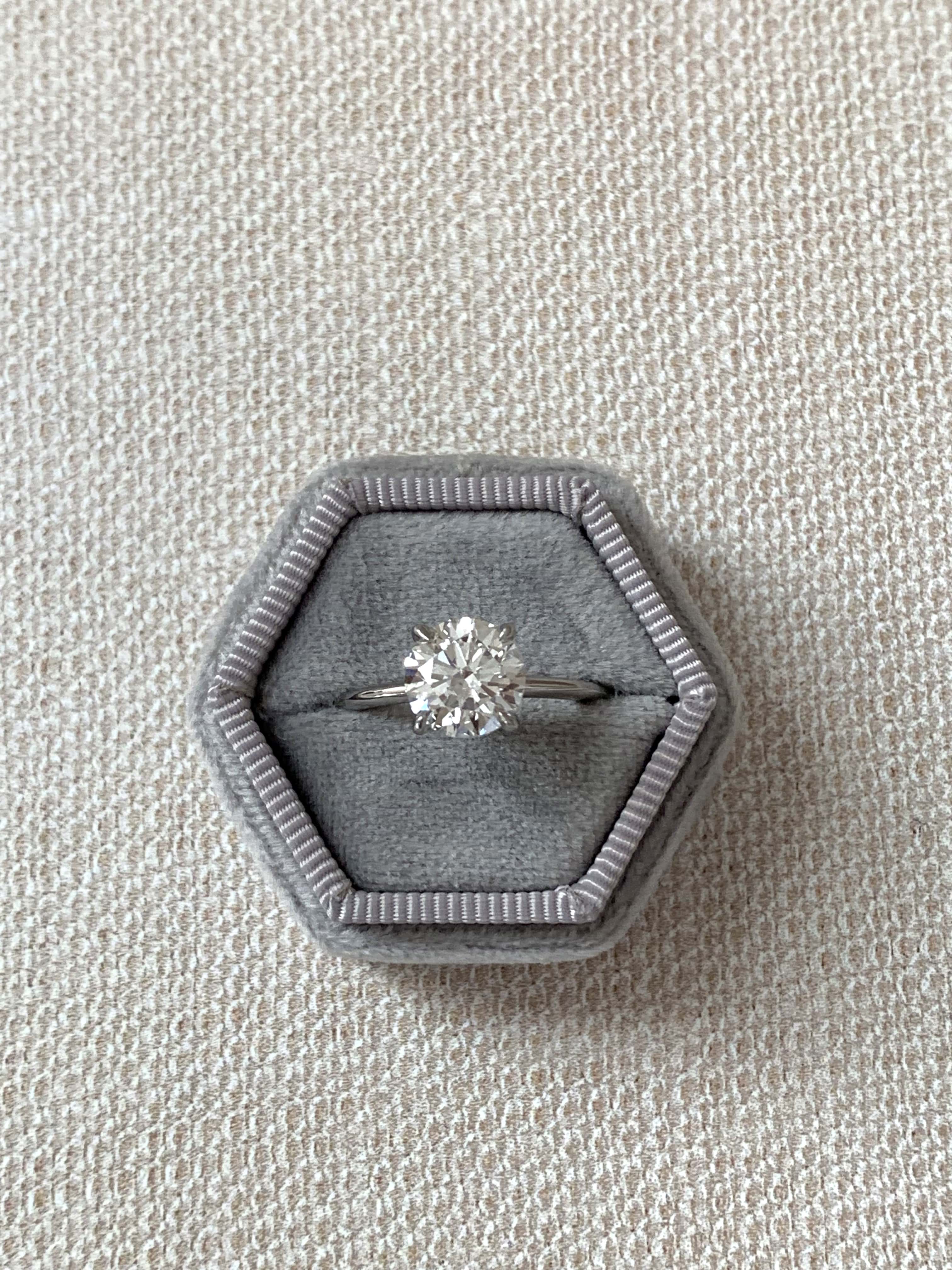 Custom Round Diamond Engagement Ring