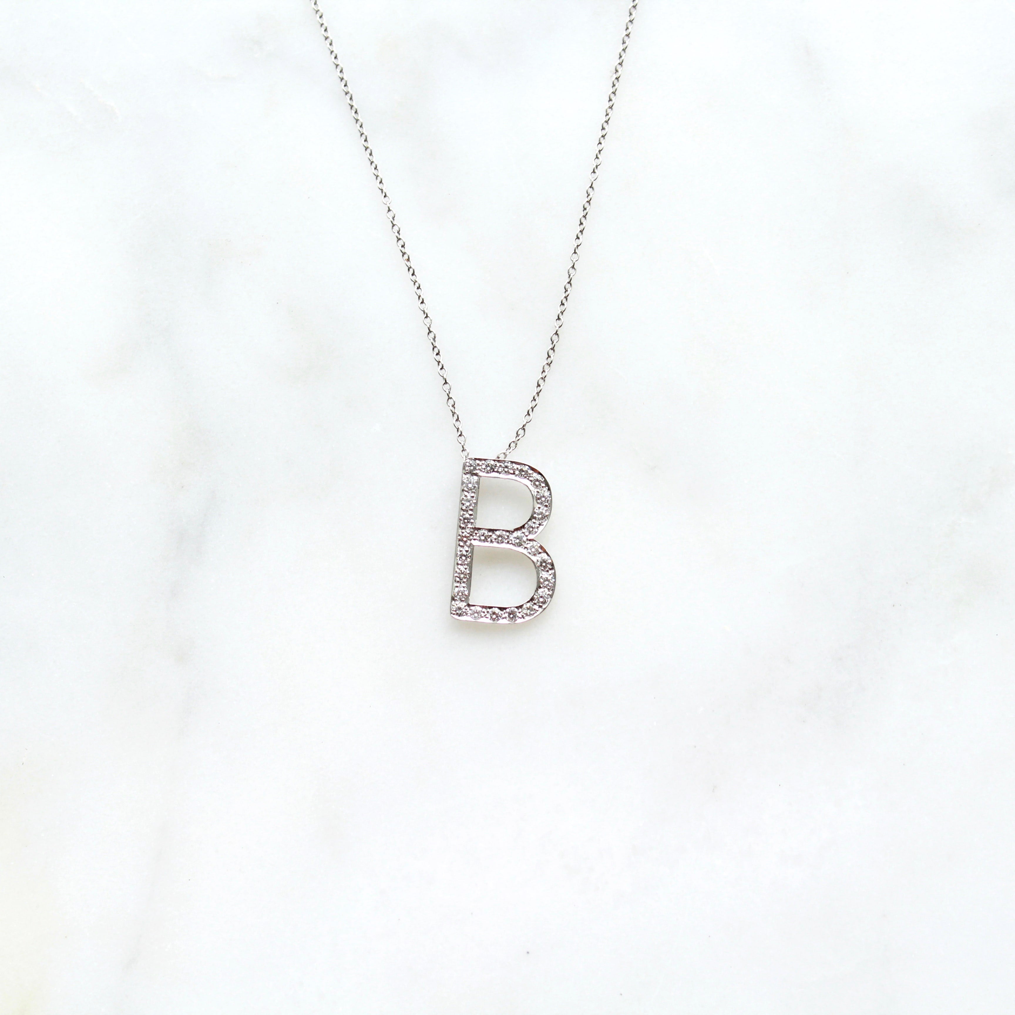 Diamond Initial Necklace