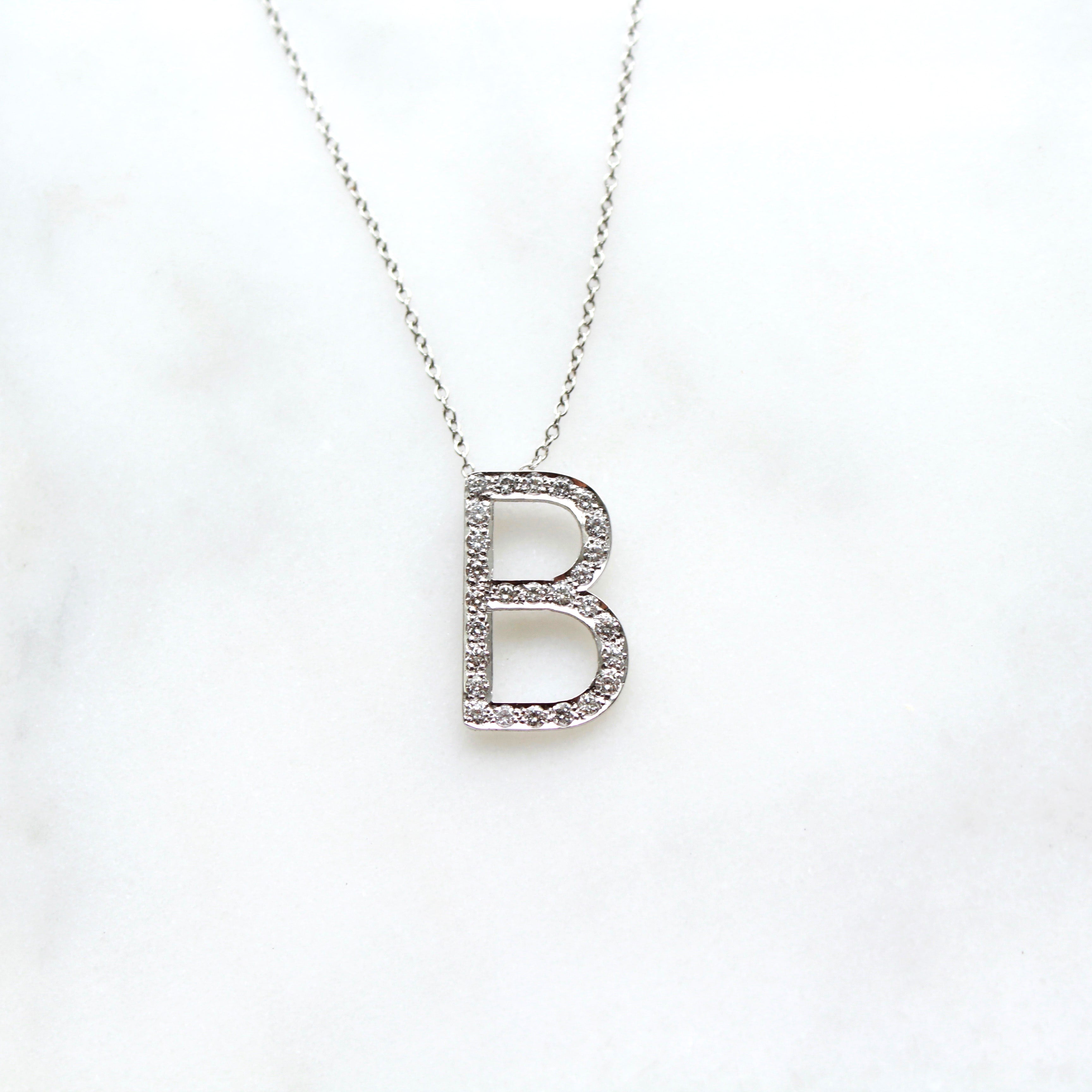 Diamond Initial Necklace