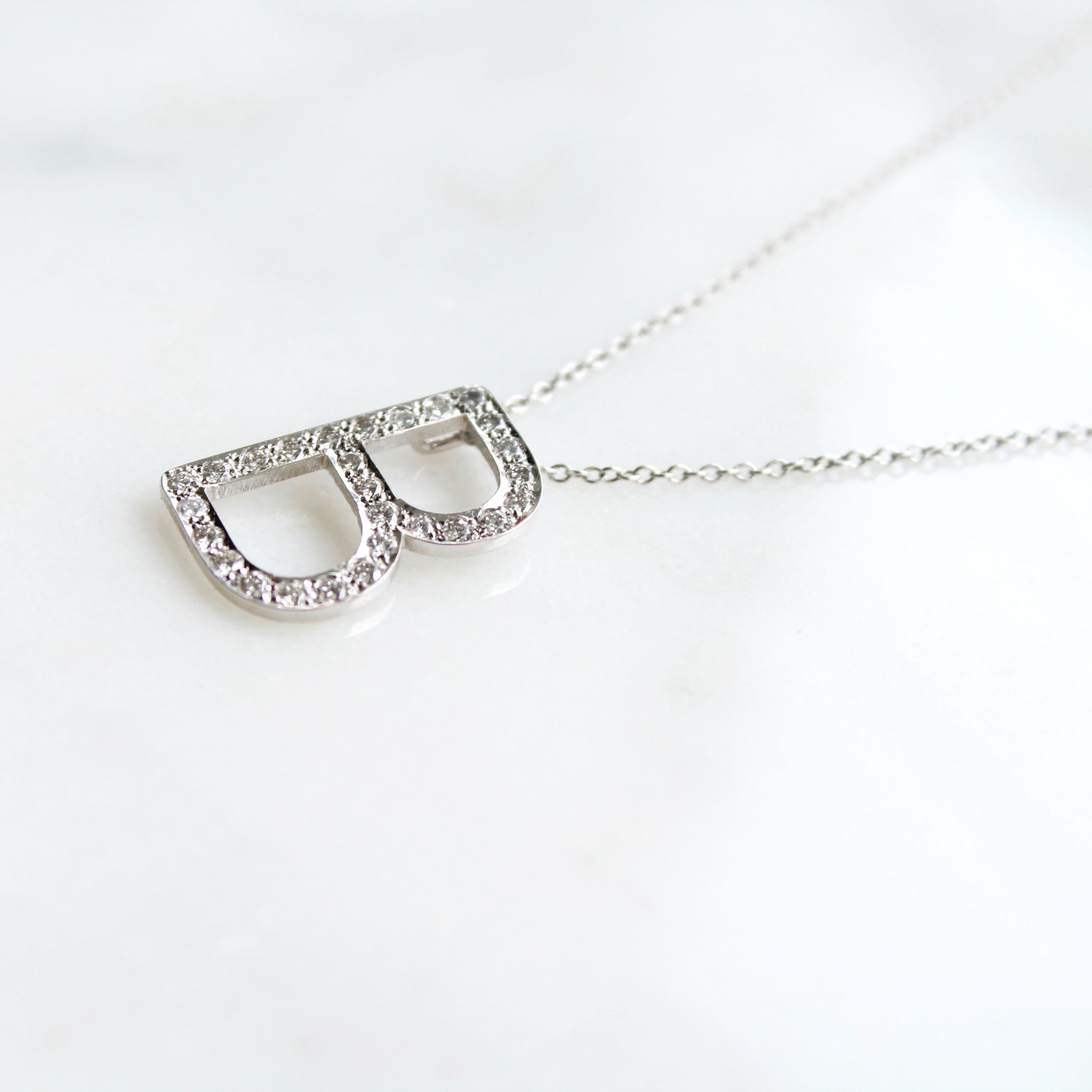 Diamond Initial Necklace