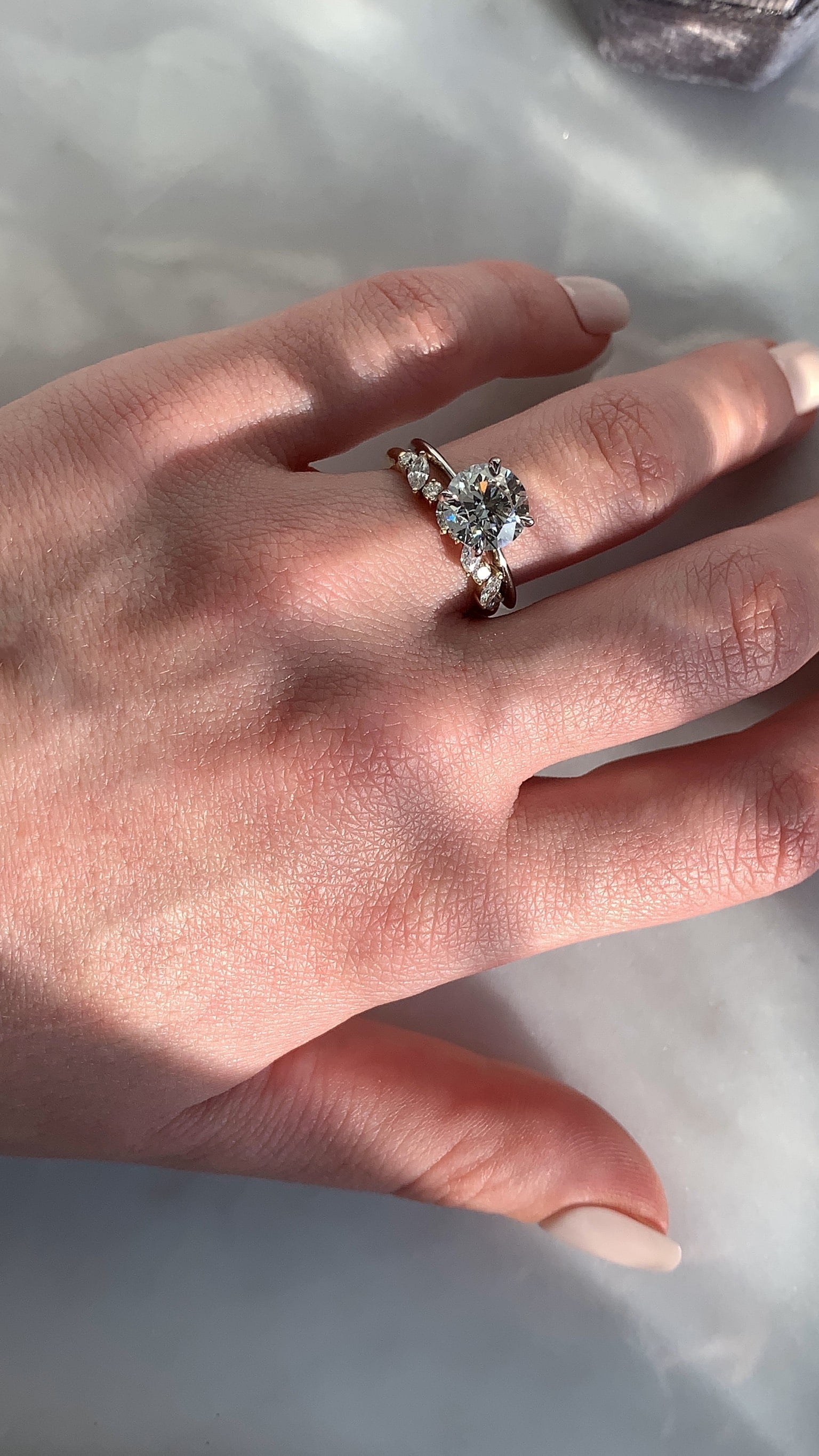 Custom Round Diamond Engagement Ring