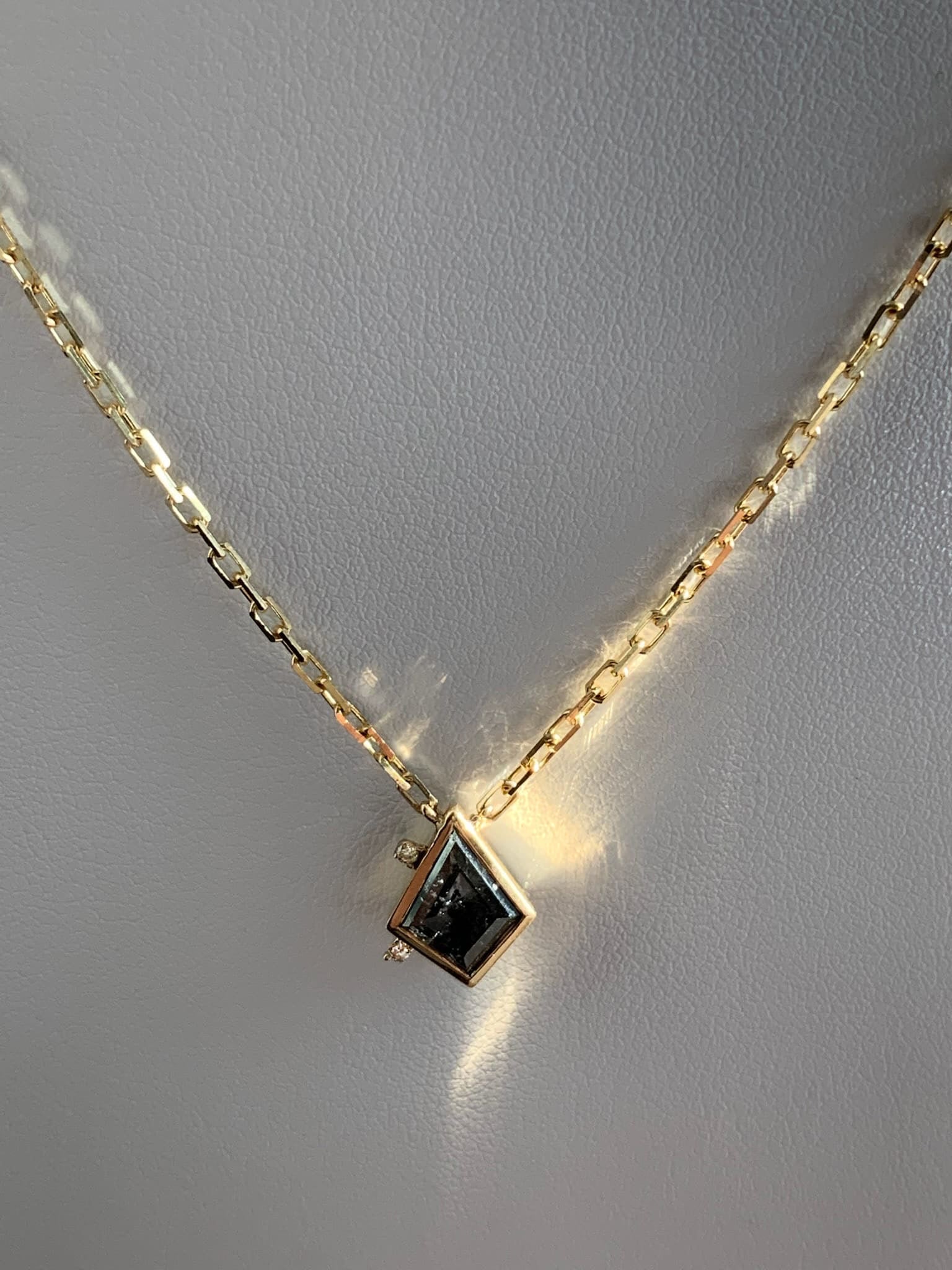 Salt & Pepper Kite Diamond Custom Necklace