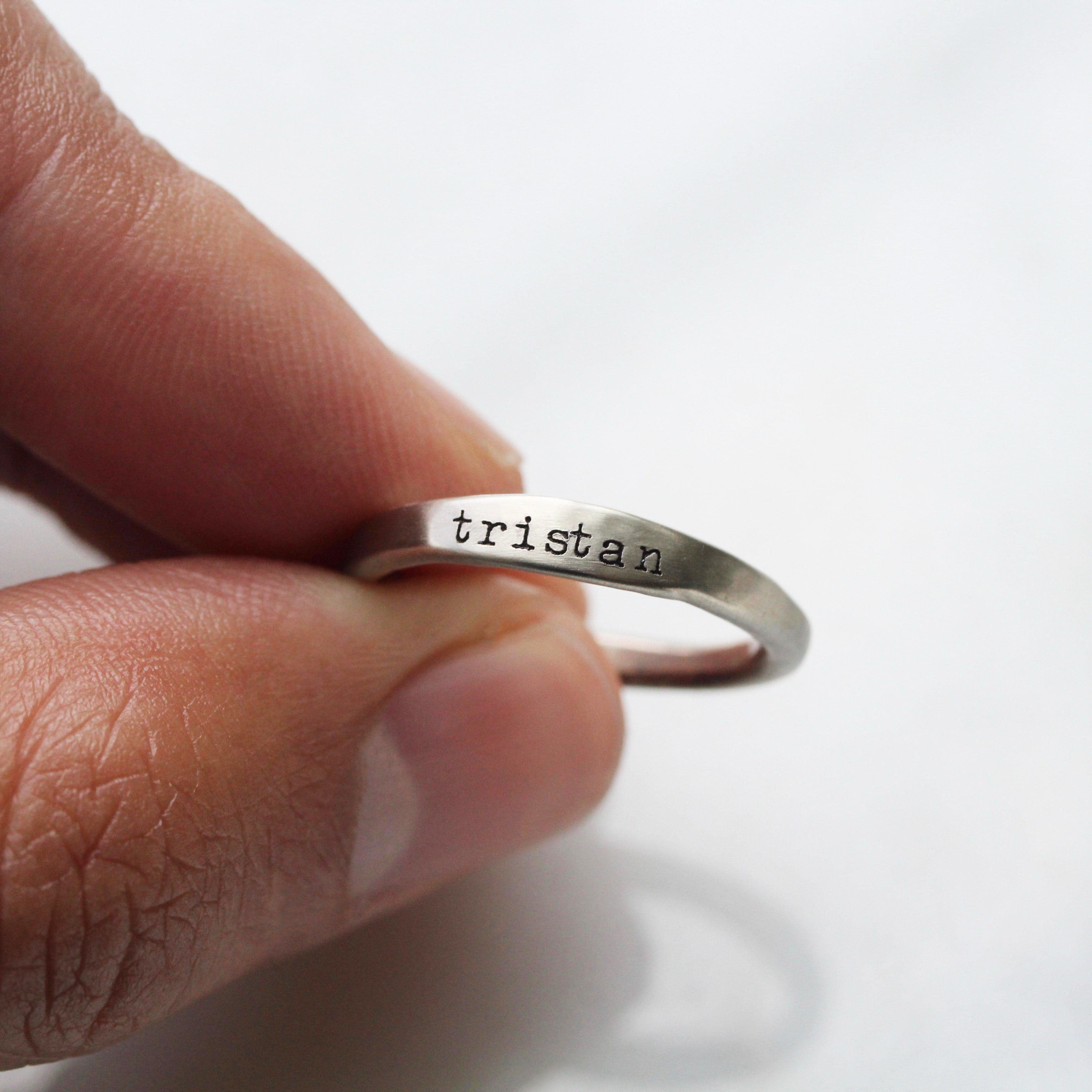 Hammered Engraved Ring
