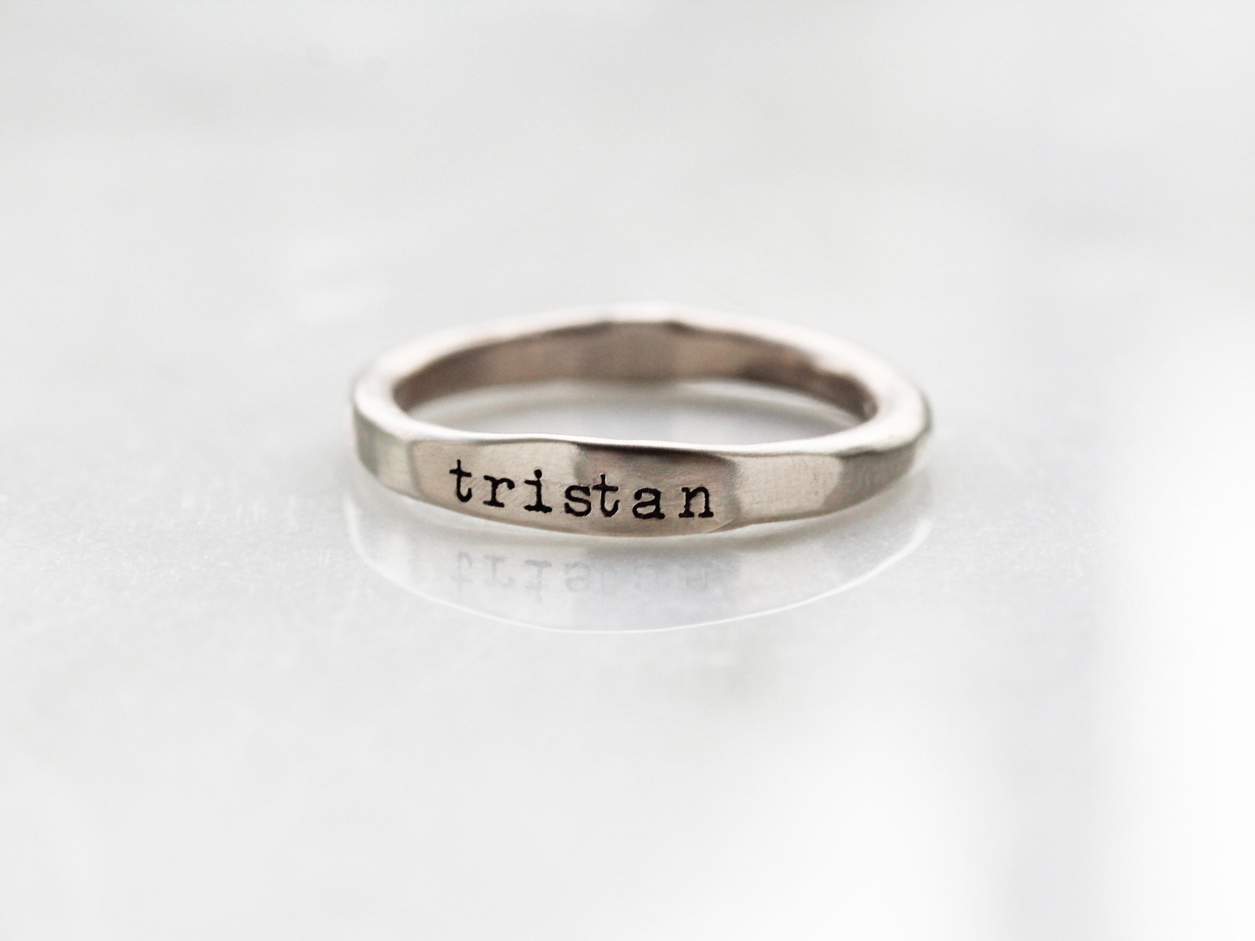 Hammered Engraved Ring