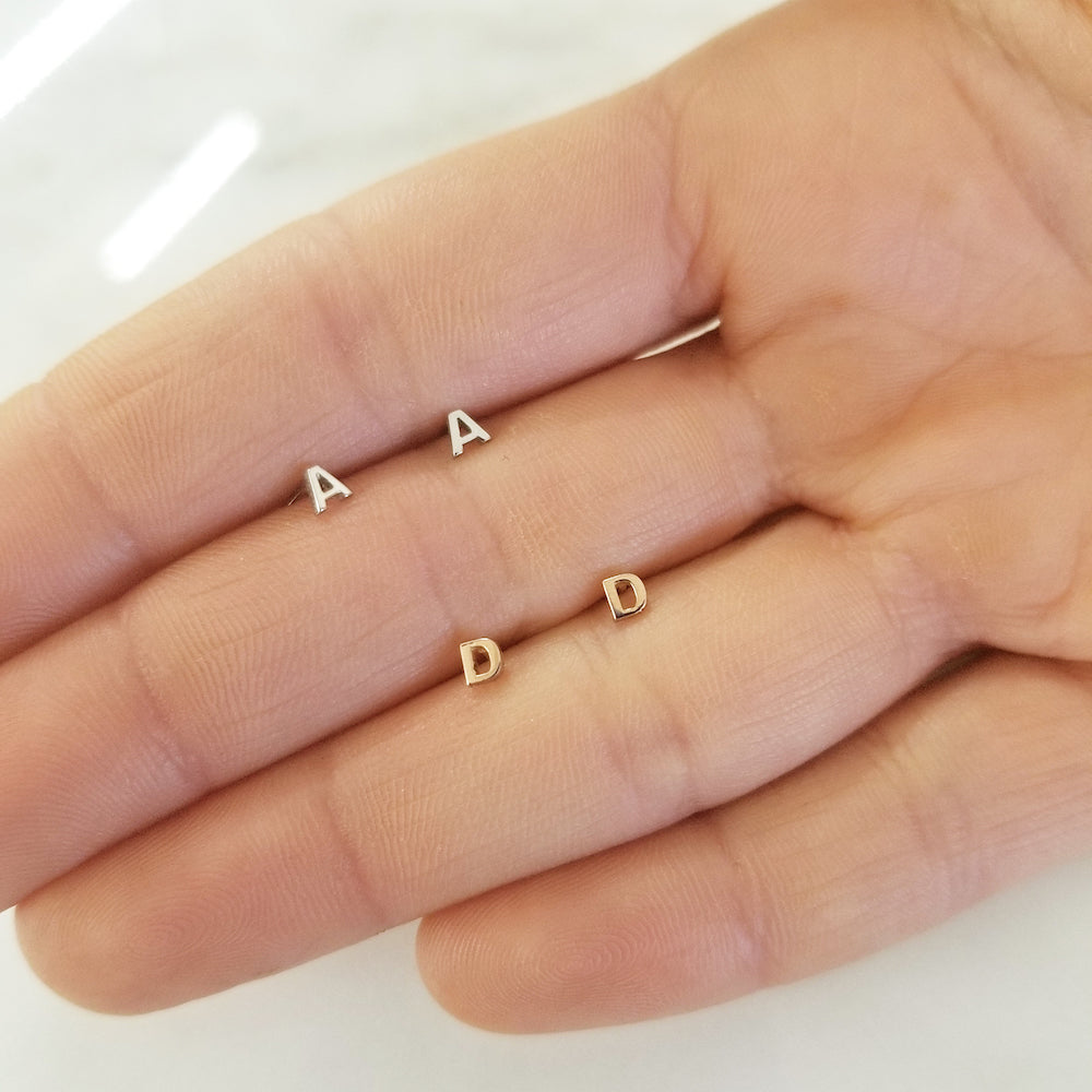 Kimiya Jewelers Mini Initial Earrings