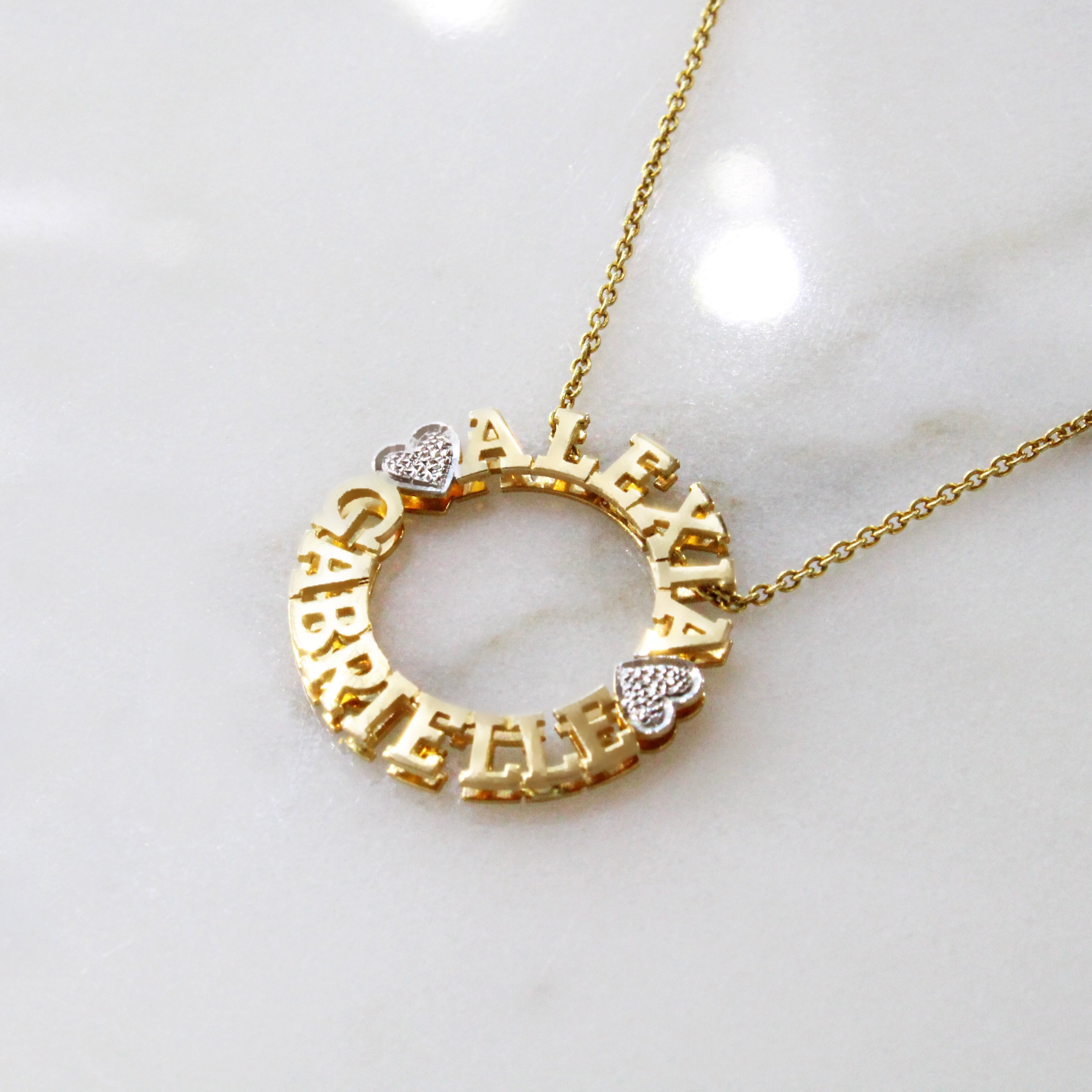 Circle Name Necklace Kimiya
