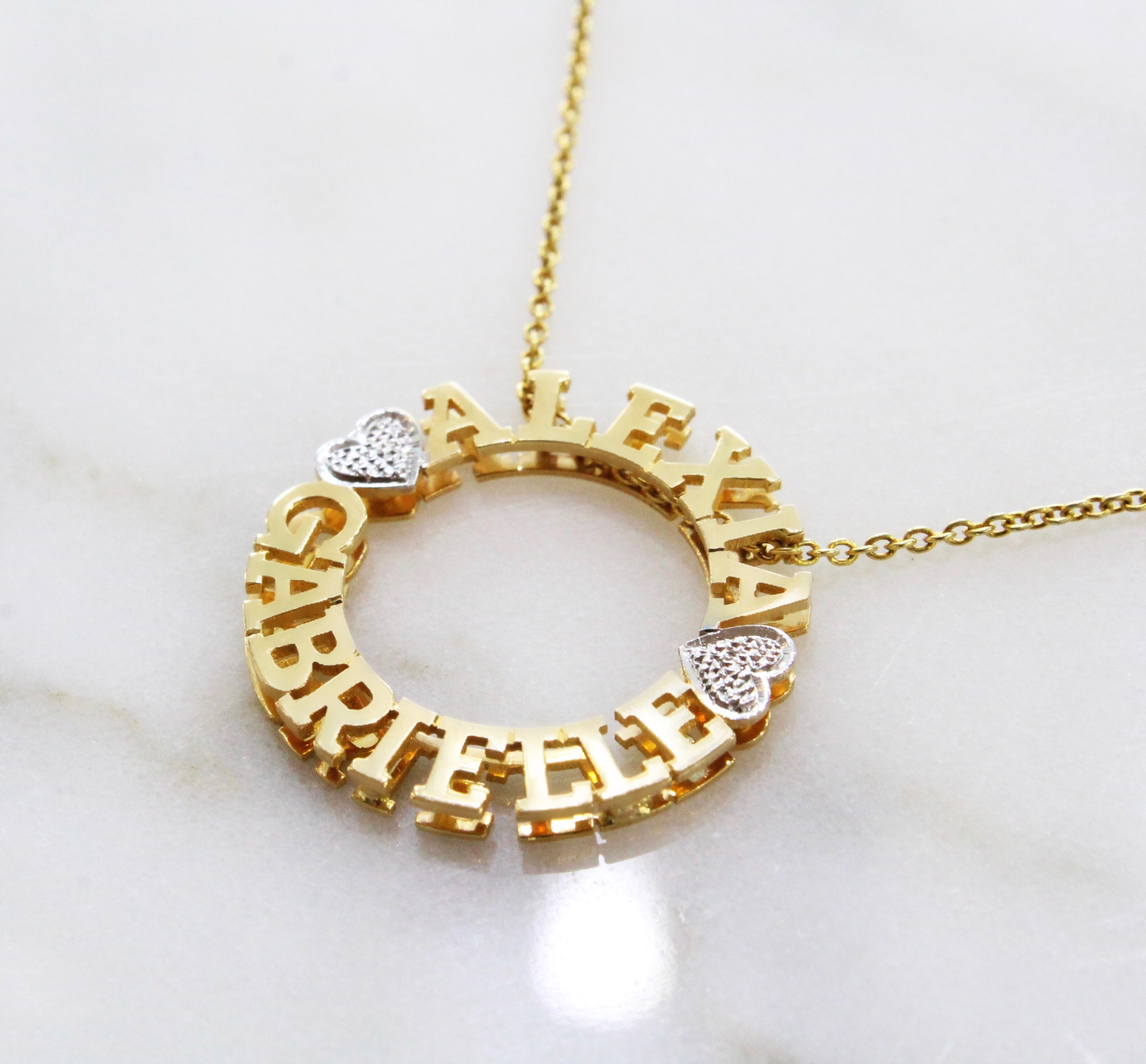 Kimiya Jewelers Circle Name Necklace