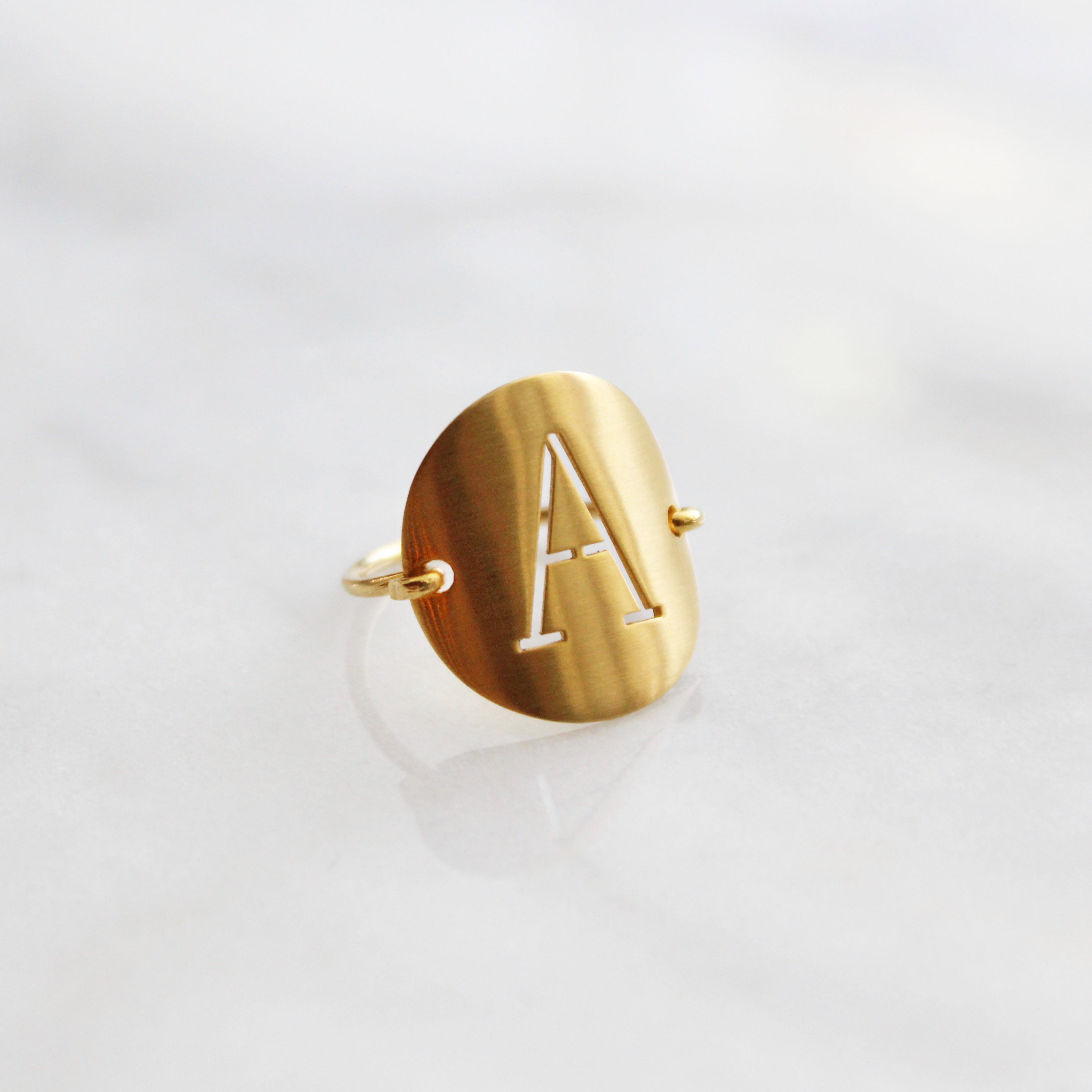 Cut Out Letter Ring