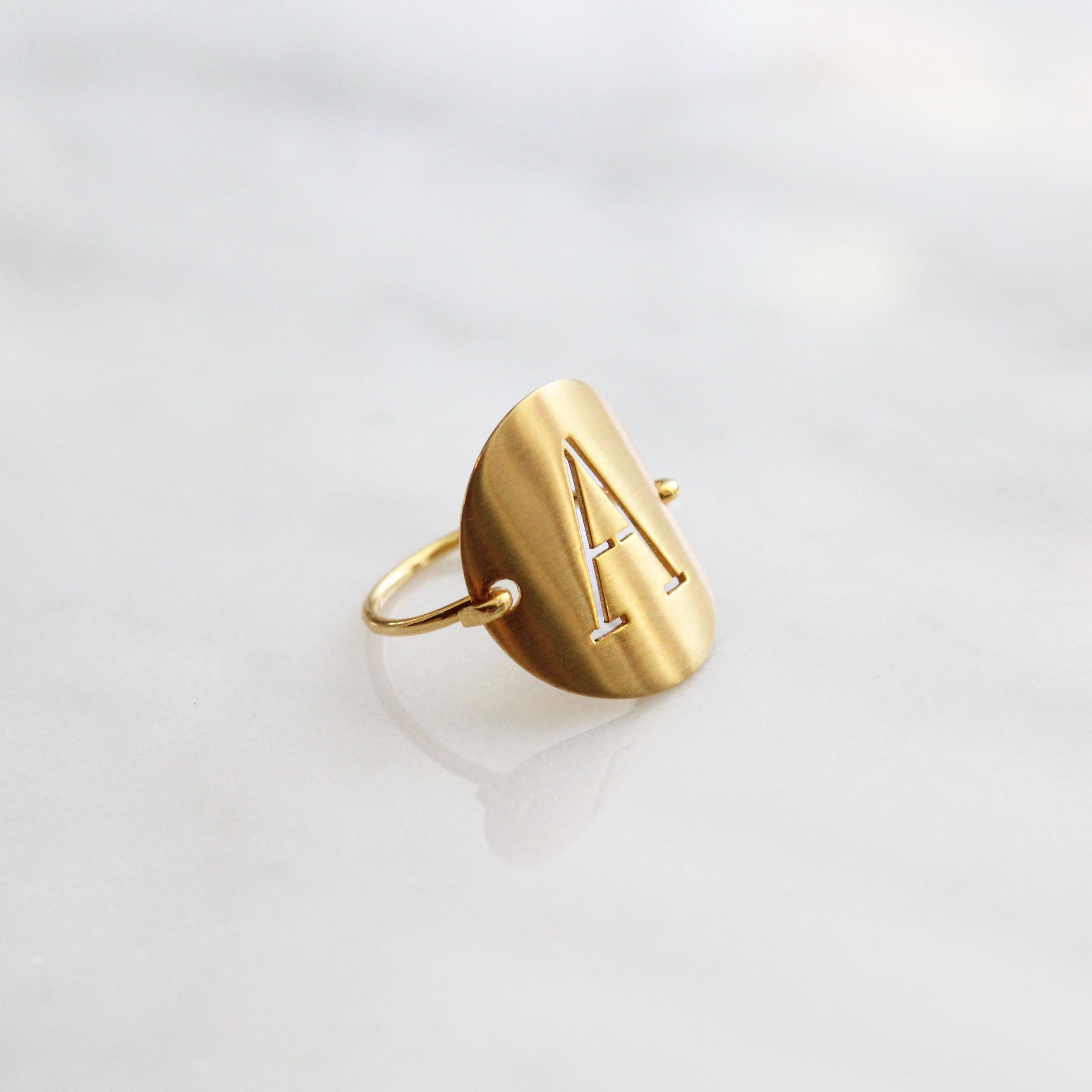 Cut Out Letter Ring