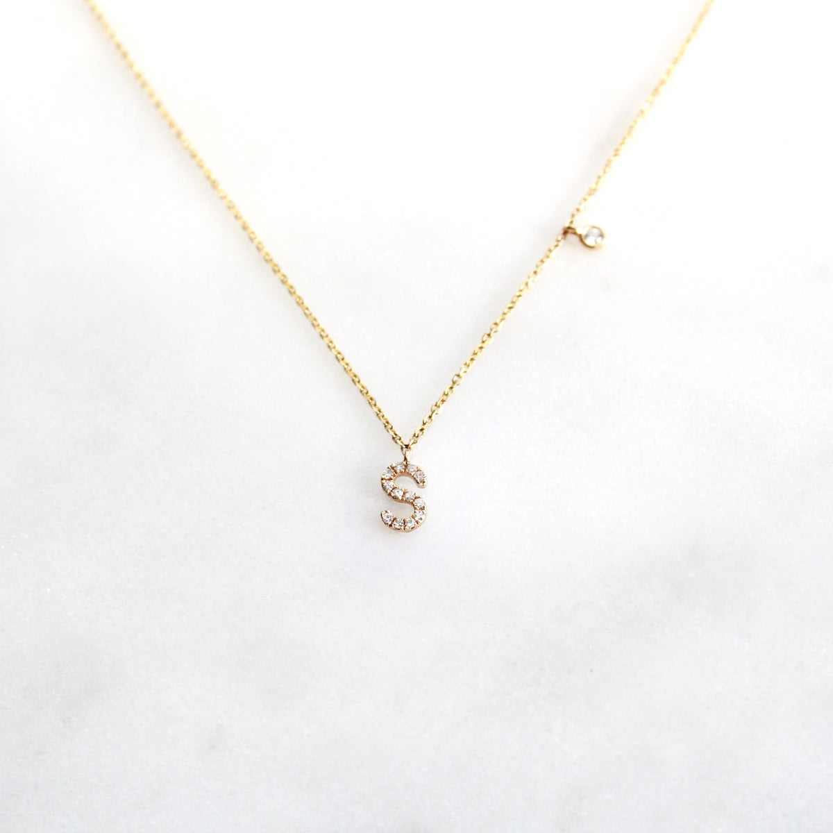 Diamond Initial Necklace