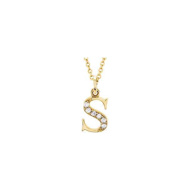 Kimiya Jewelers Diamond Initial Necklace