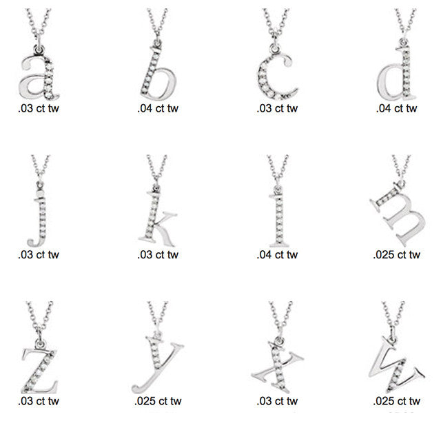 Kimiya Jewelers Diamond Initial Necklace