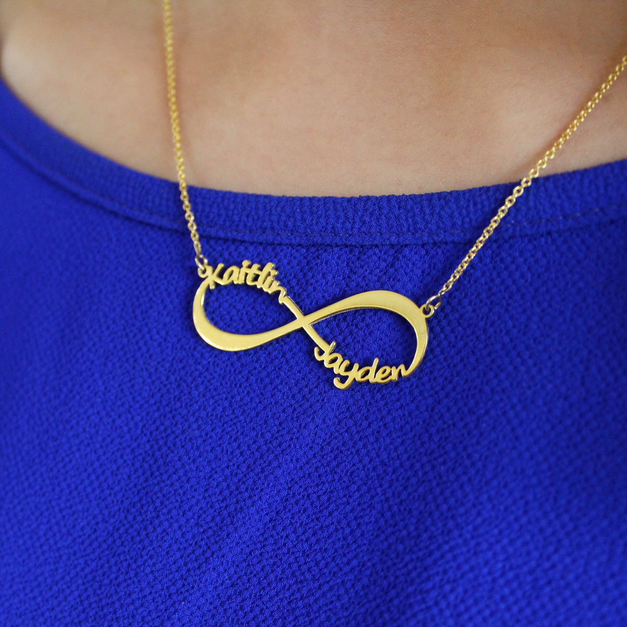 Kimiya Jewelers Personalizable Infinity Necklace