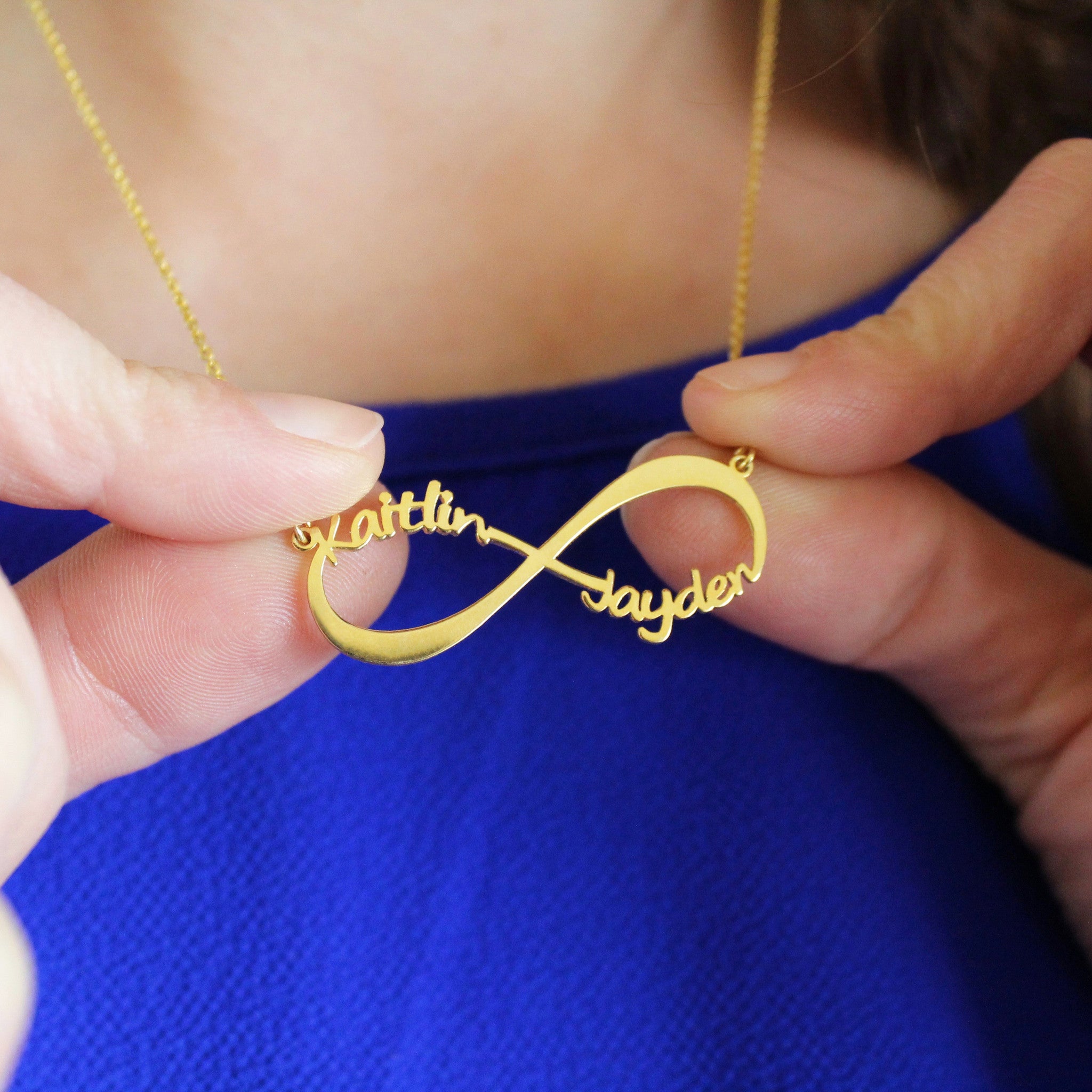 Kimiya Jewelers Personalizable Infinity Necklace