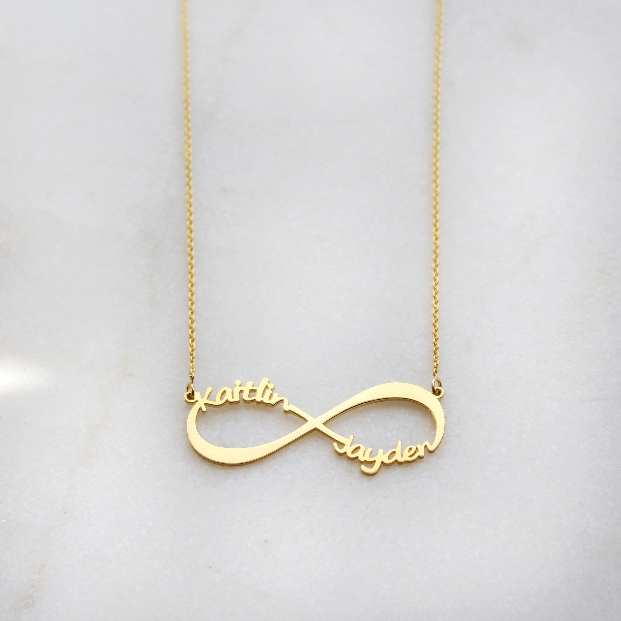 Kimiya Jewelers Personalizable Infinity Necklace