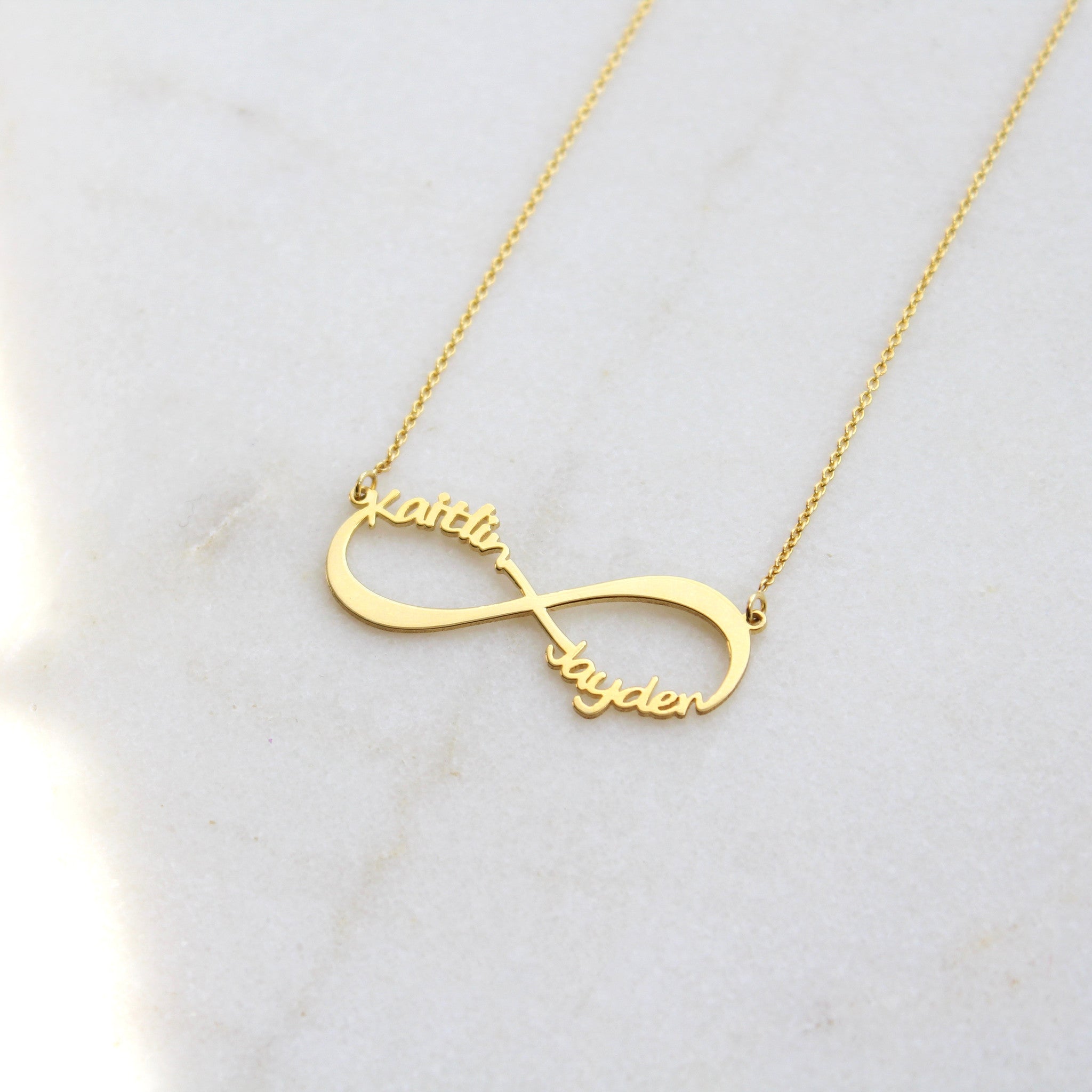 Kimiya Jewelers Personalizable Infinity Necklace