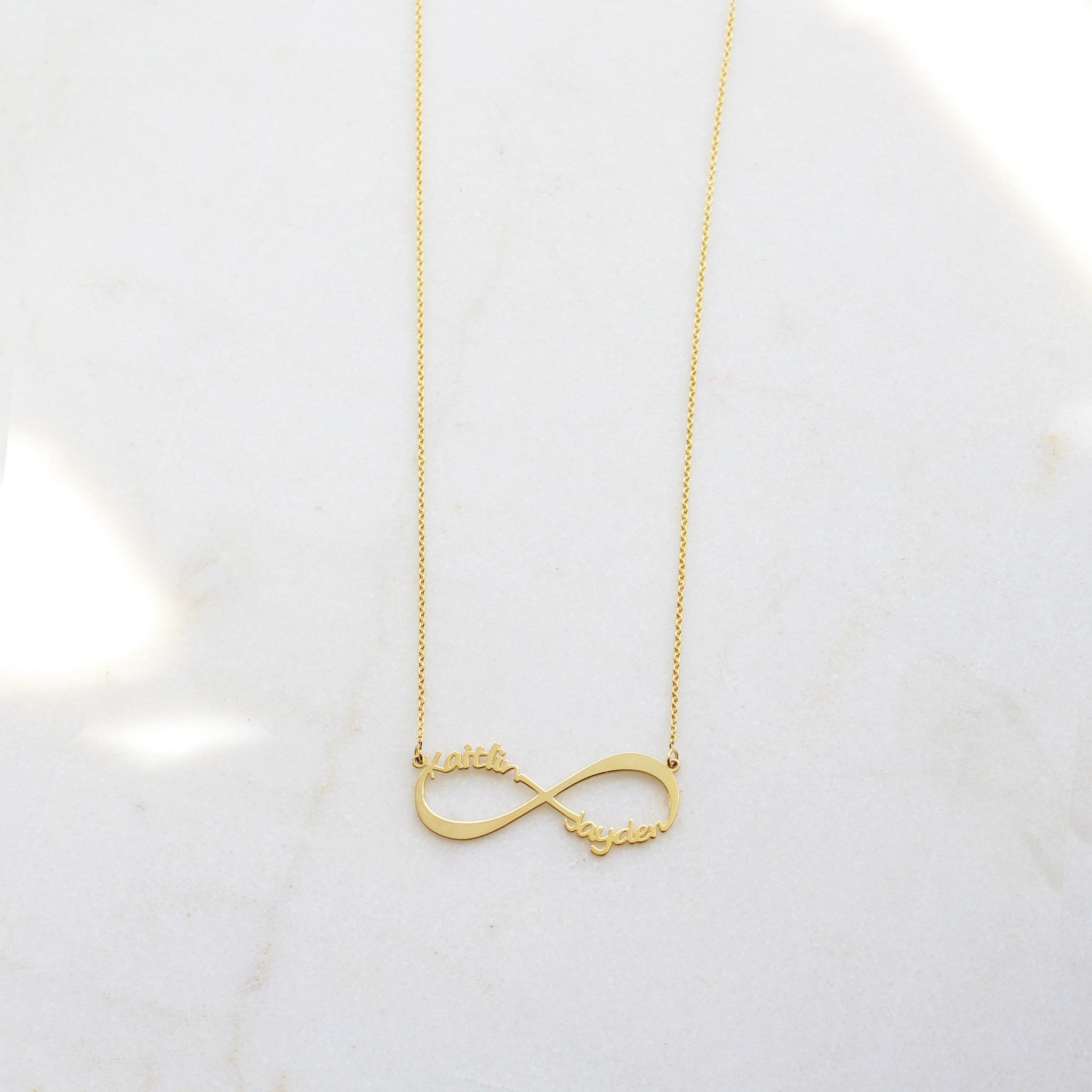 Kimiya Jewelers Personalizable Infinity Necklace