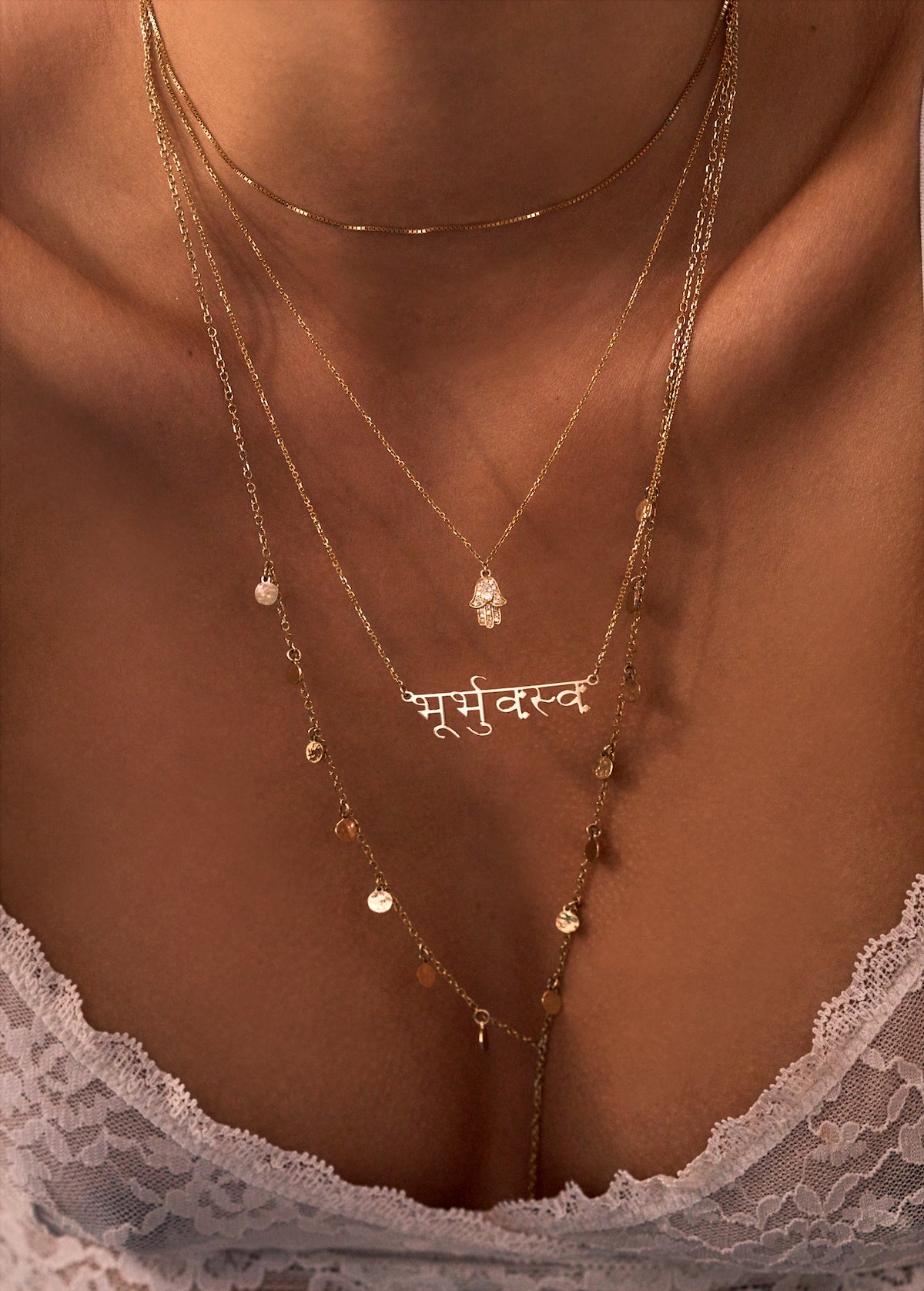 3 Worlds Sanskrit Necklace