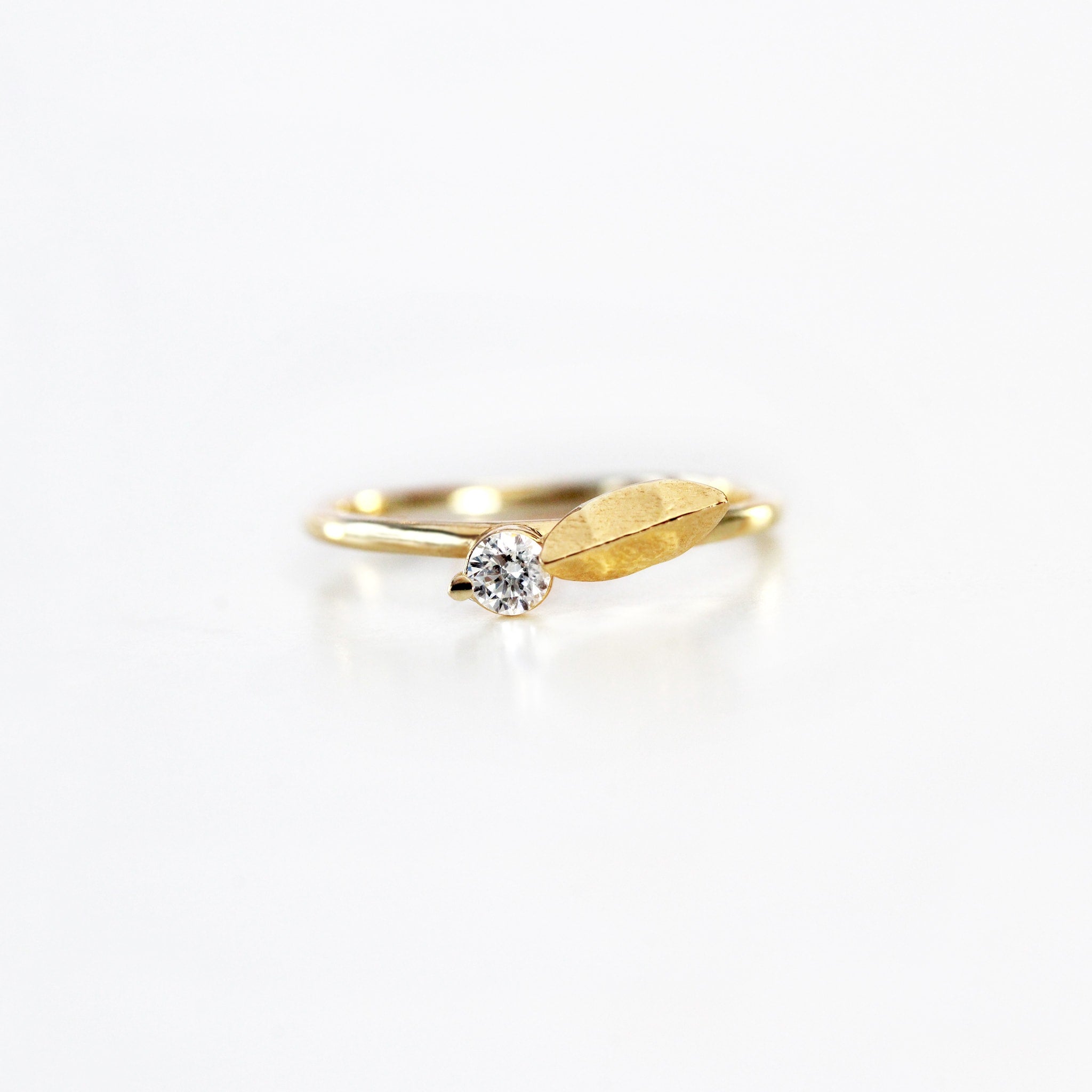 Ki Ring Natural Diamond Rose 18K Solid Gold 3