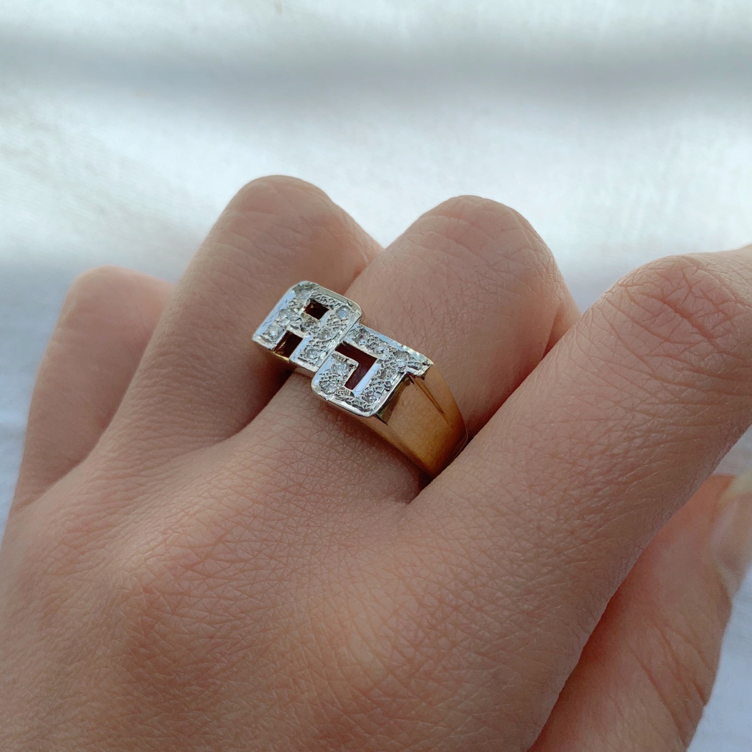 Men's initial Ring