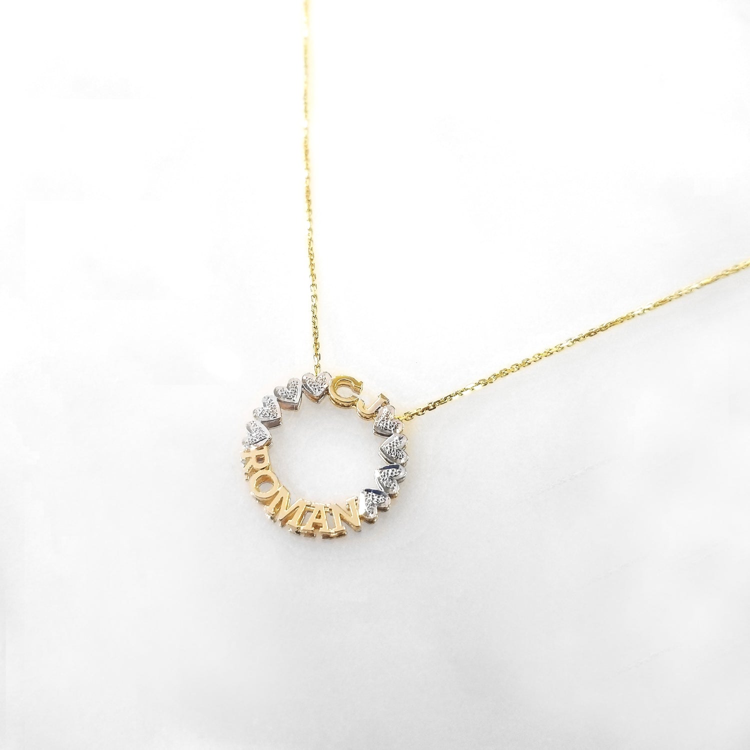 Mini Circle Name Necklace