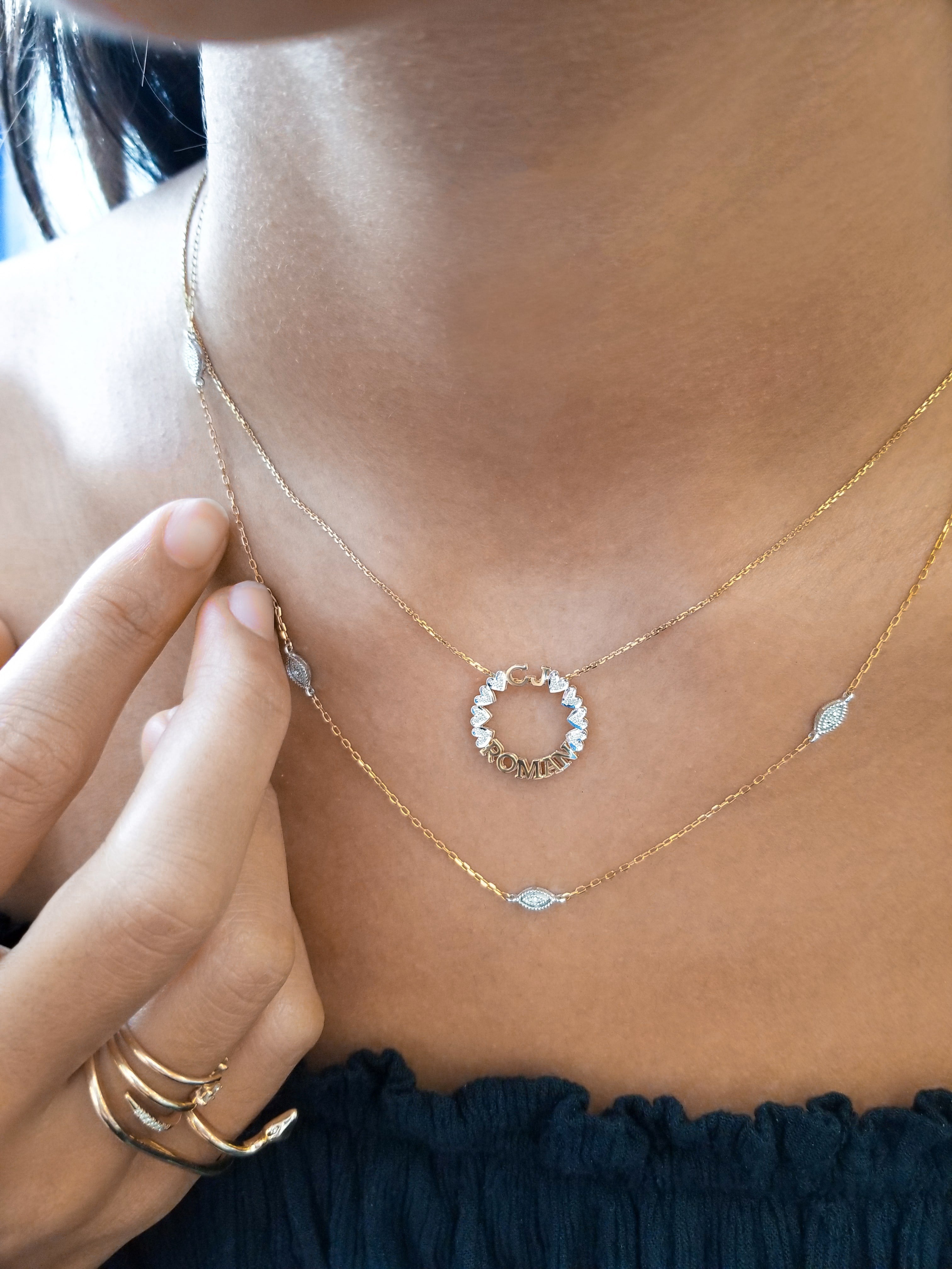 Mini Circle Name Necklace