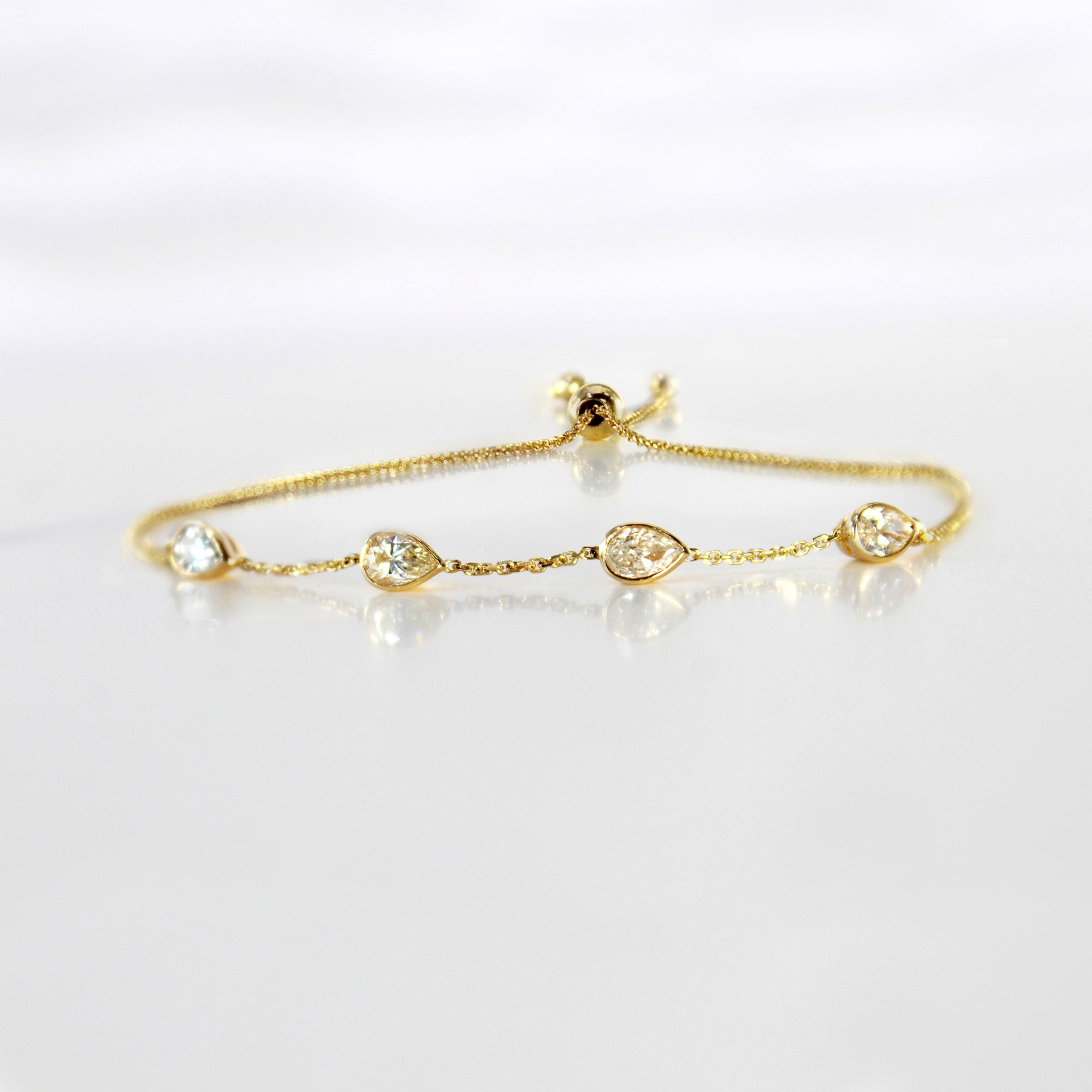 14k Solid Gold Ostara Diamond Bracelet