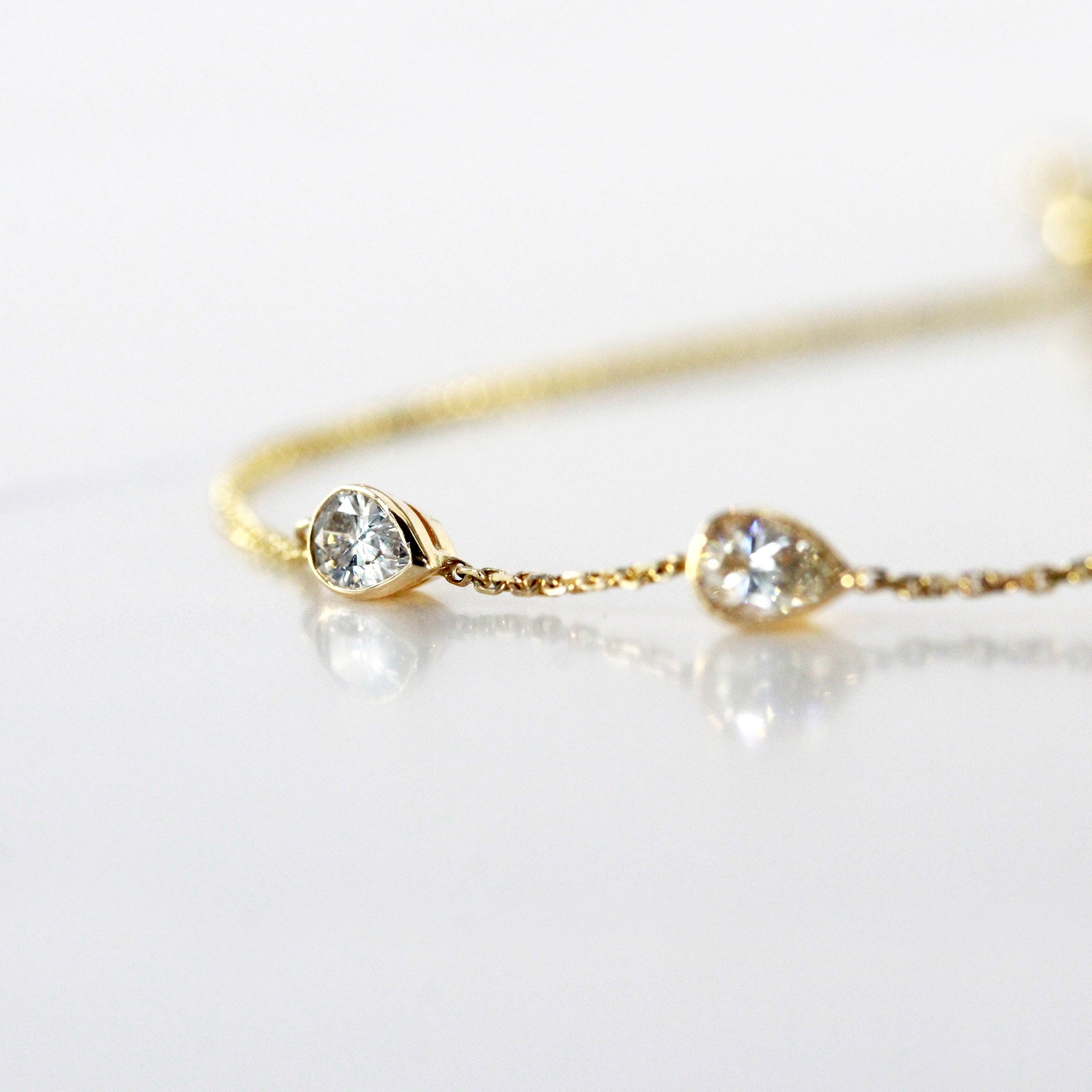 14k Solid Gold Ostara Diamond Bracelet
