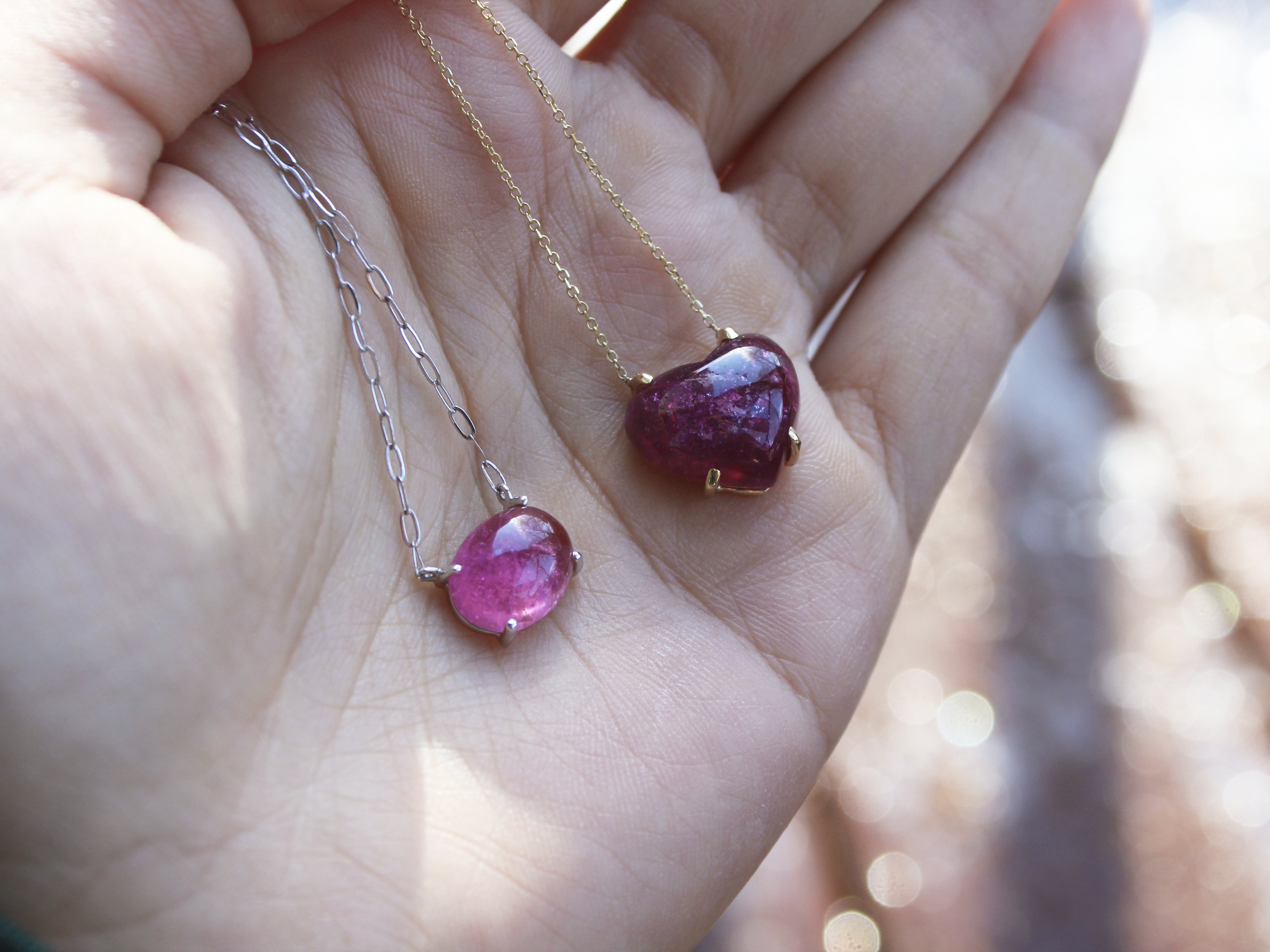 Solitaire Oval Tourmaline Necklace