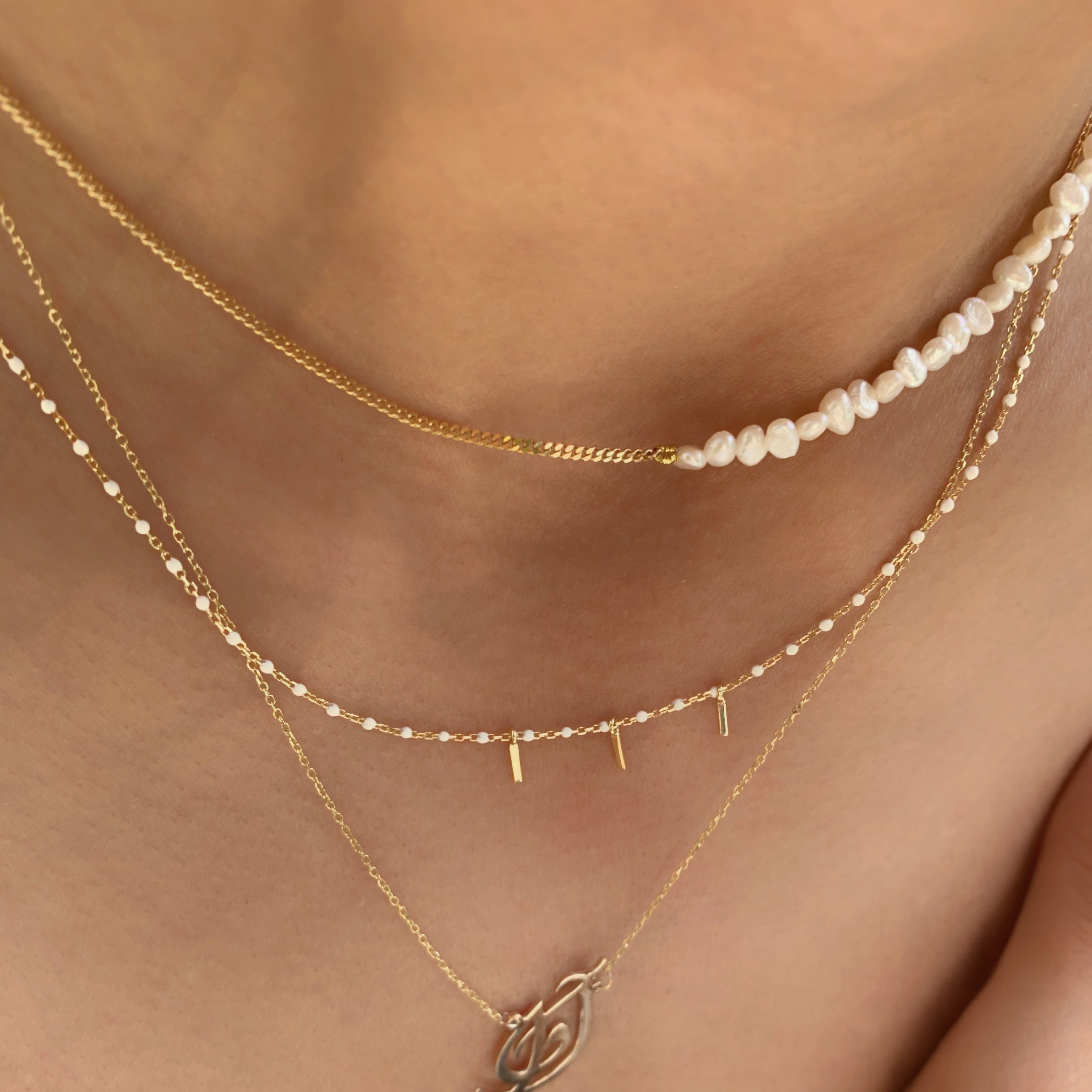 14k Gold and Pearl Necklace