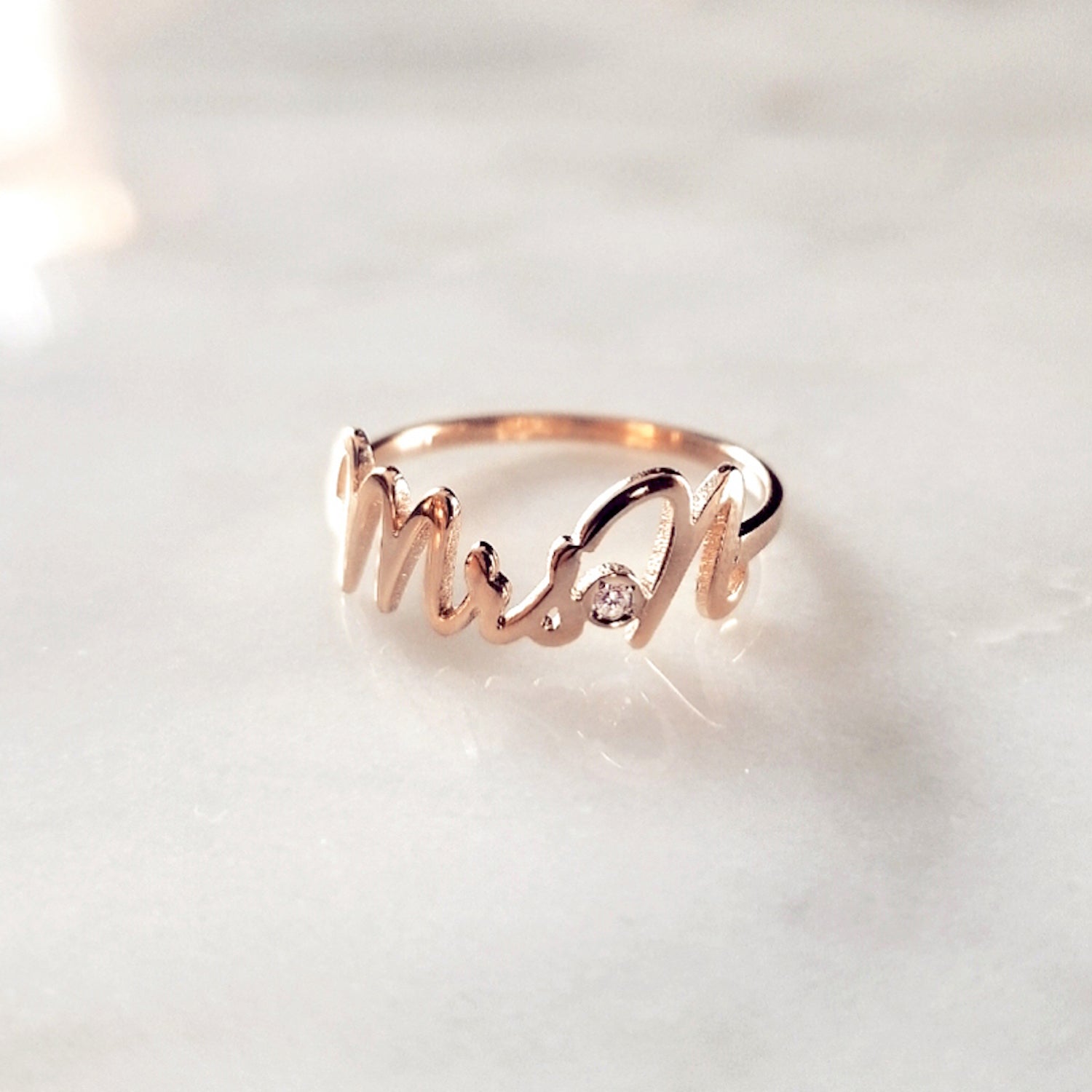 Script Name Ring/Mrs Wedding Band