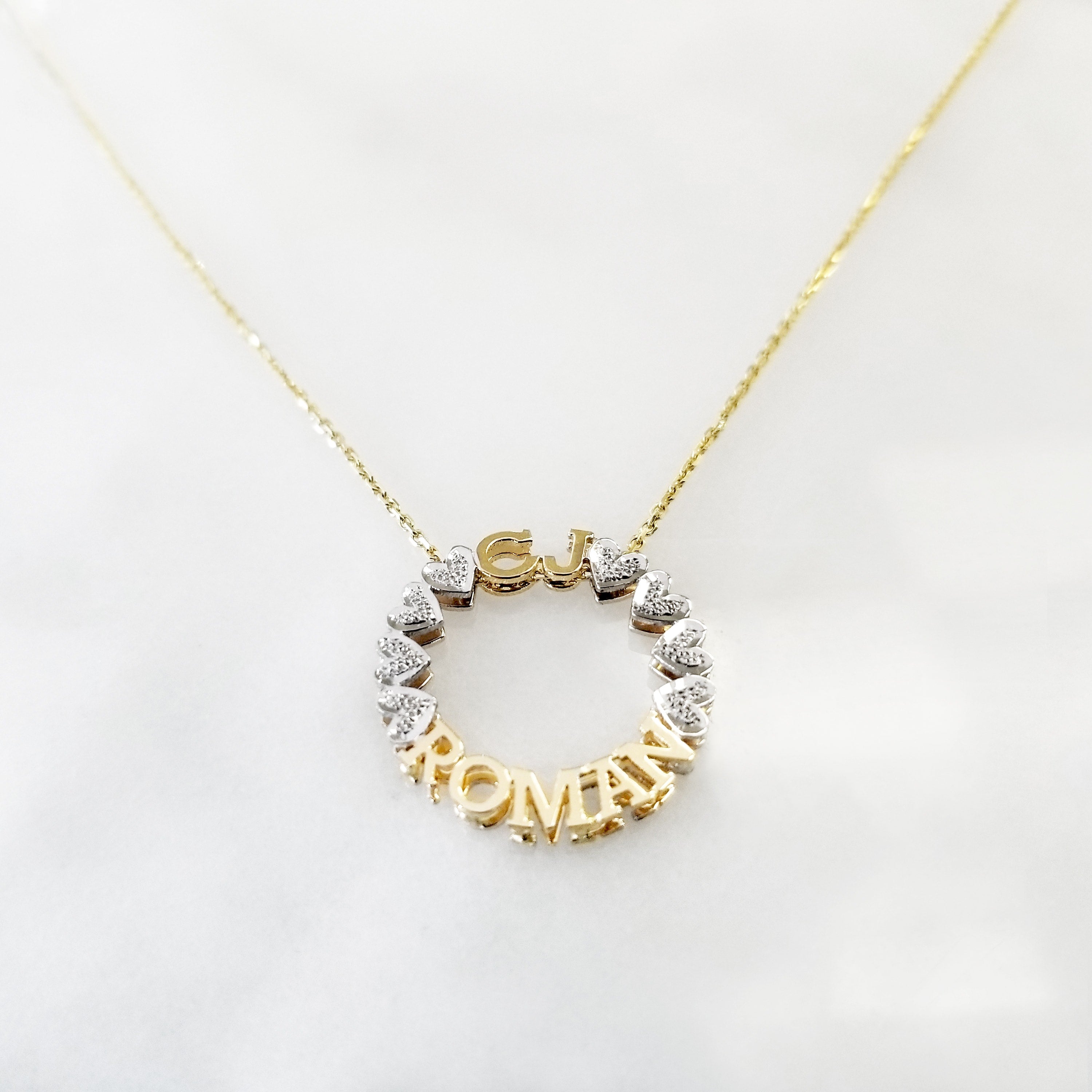 Mini Circle Name Necklace