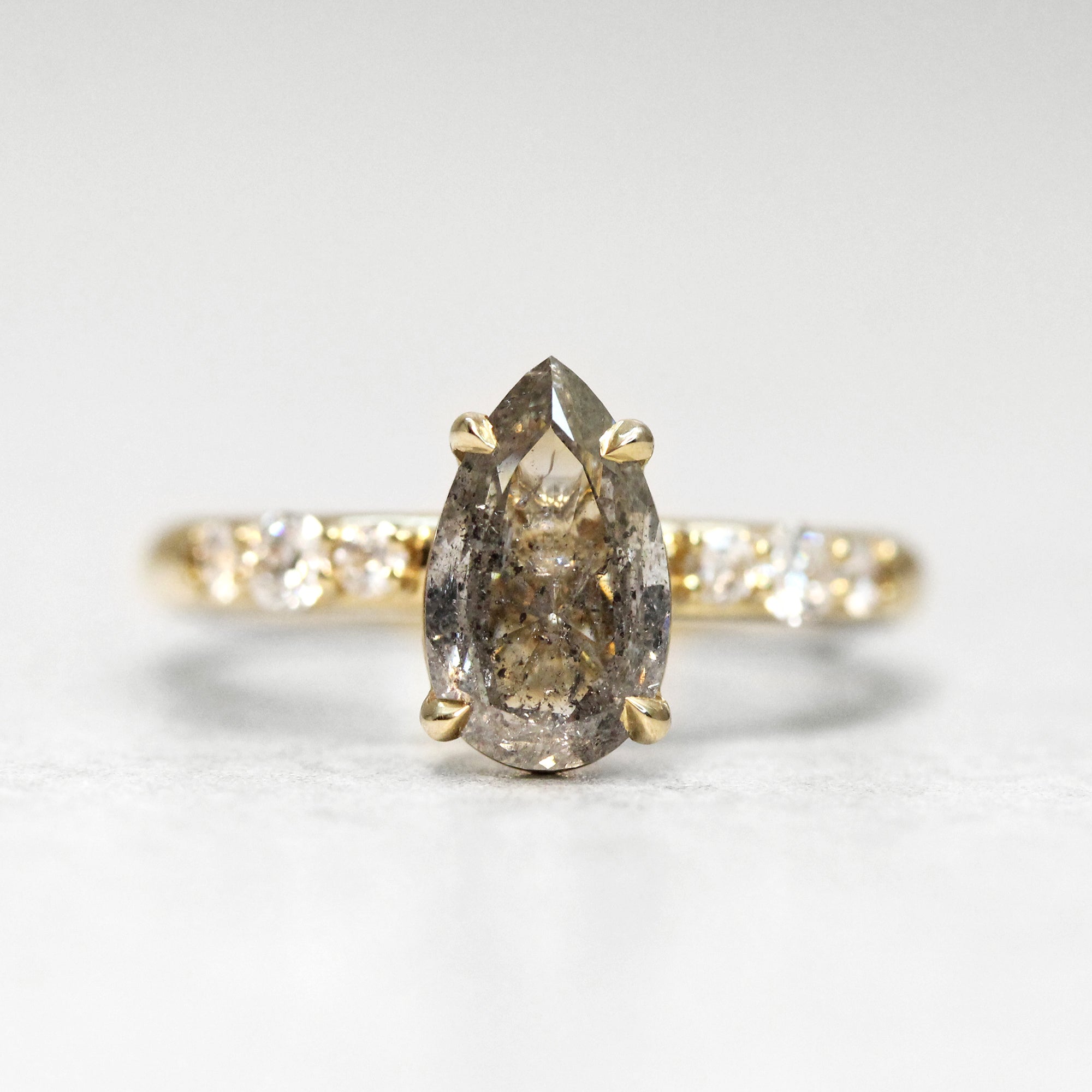 Salt & Pepper Diamond Custom Engagement Ring