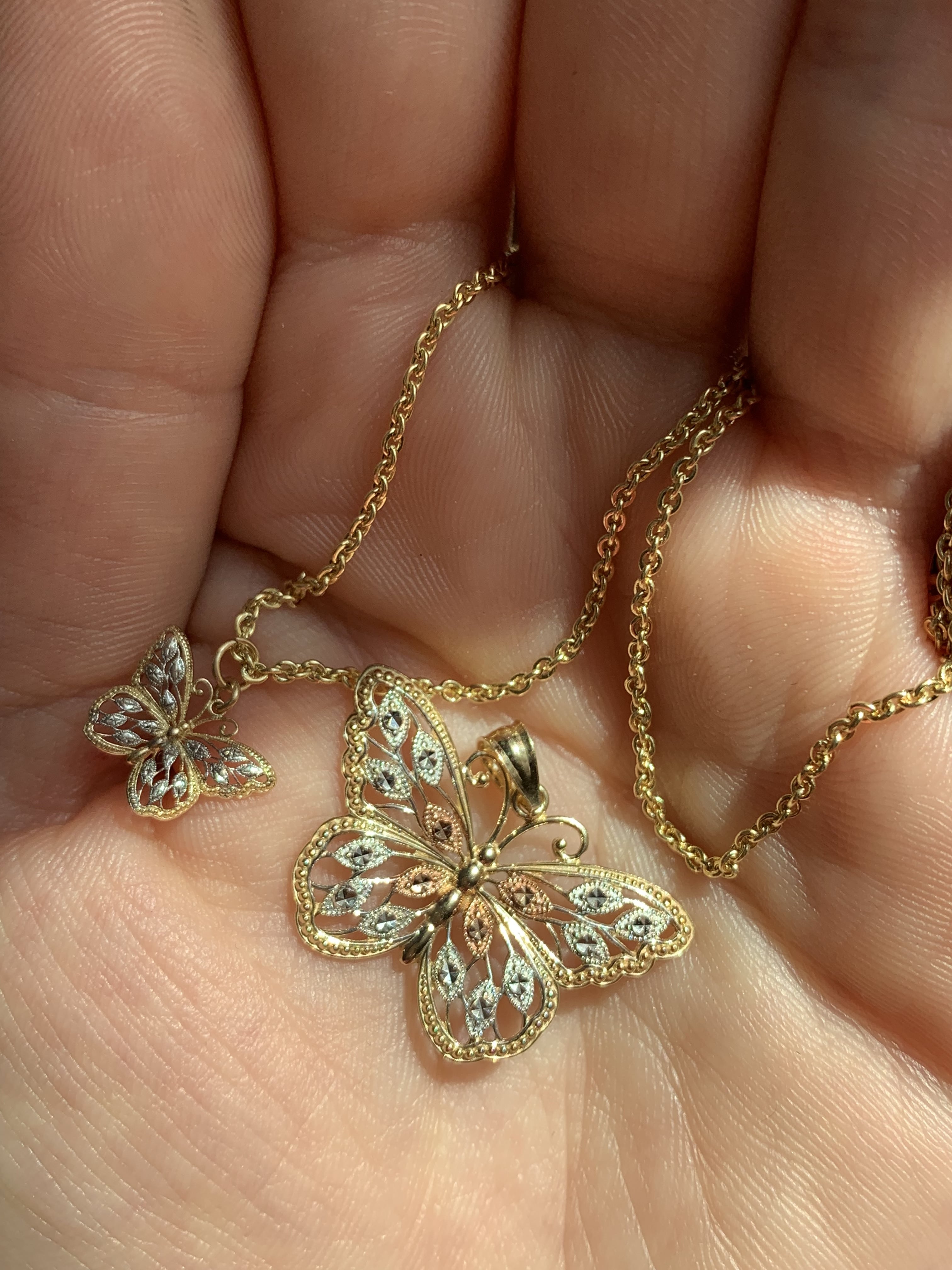 Mini Gold Butterfly Charm Bracelet